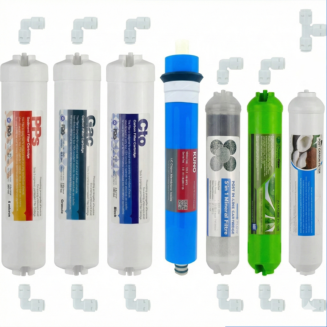 Kapalı Kasa Su Arıtma Cihazı 7li İnline Filtresi Seti 11 Aşamalı Kuno Membran