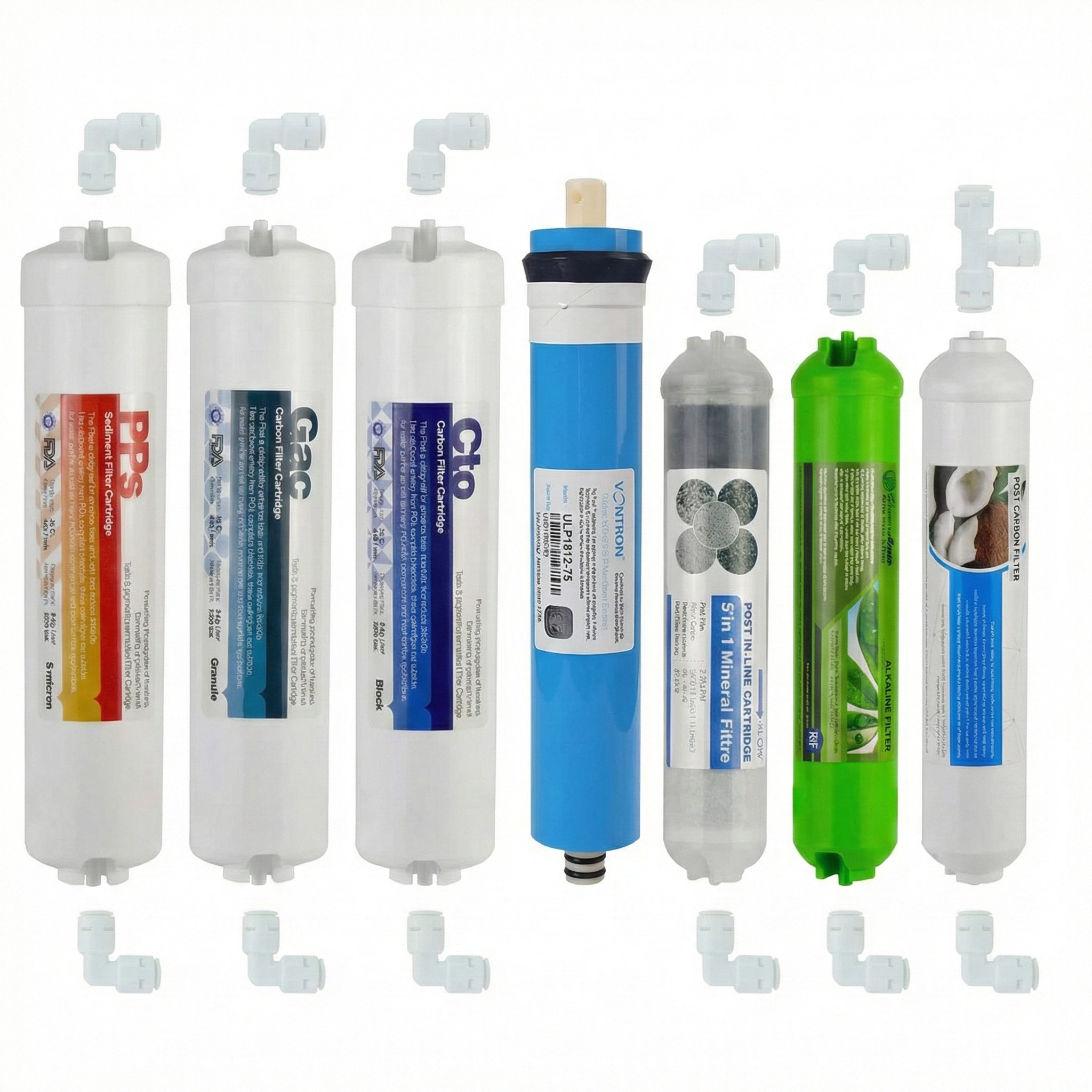 Kapalı Kasa Su Arıtma Cihazı 7li İnline Filtresi Seti 11 Aşamalı Vontron Membran