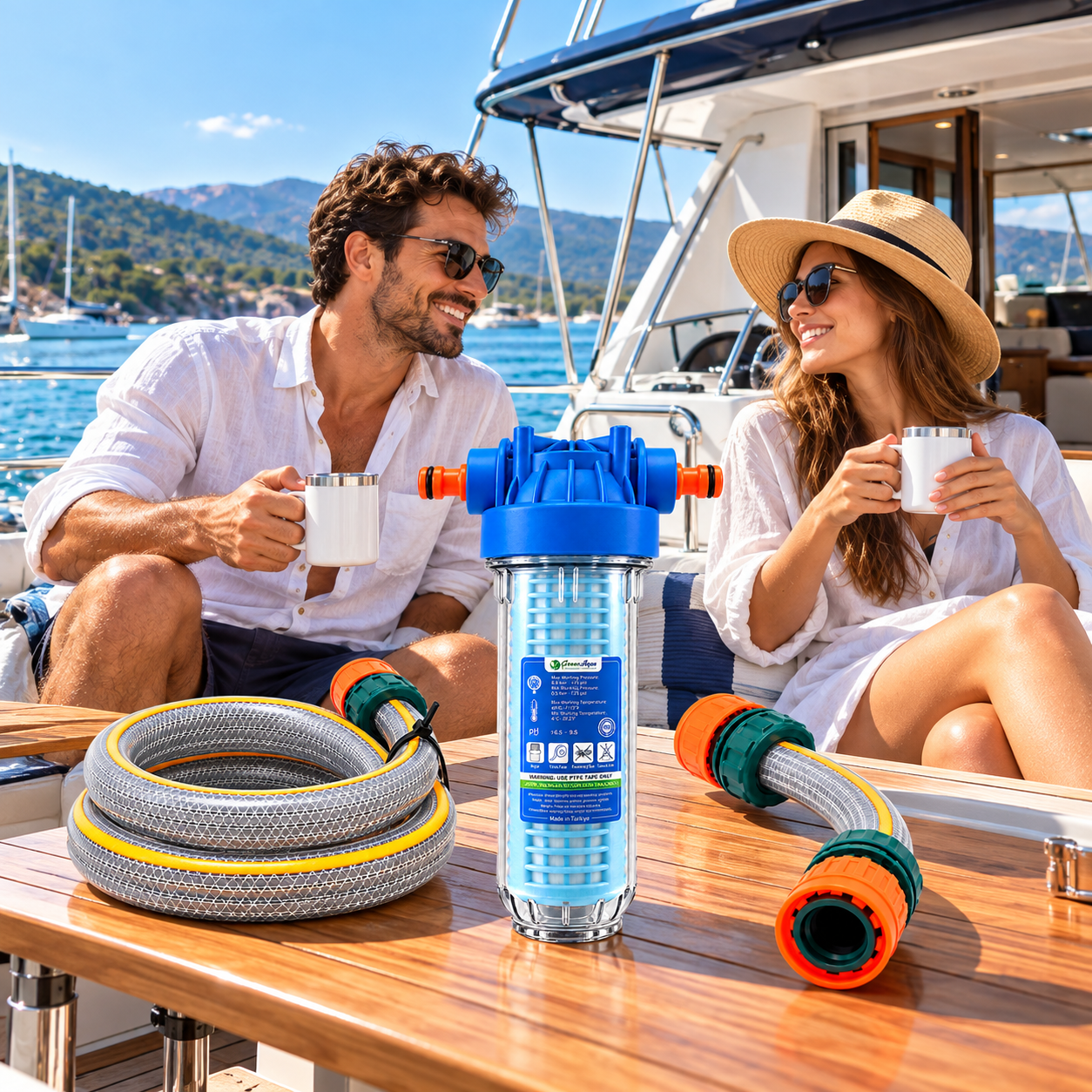 Karavan & Tekne Tipi Tortu Tutucu Su Deposu Dolum Filtresi