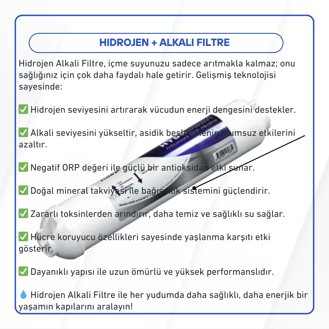 Skytürk Atık Su Atmayan Hidrojenli Canlı Su Üreten Su Arıtma Cihazı