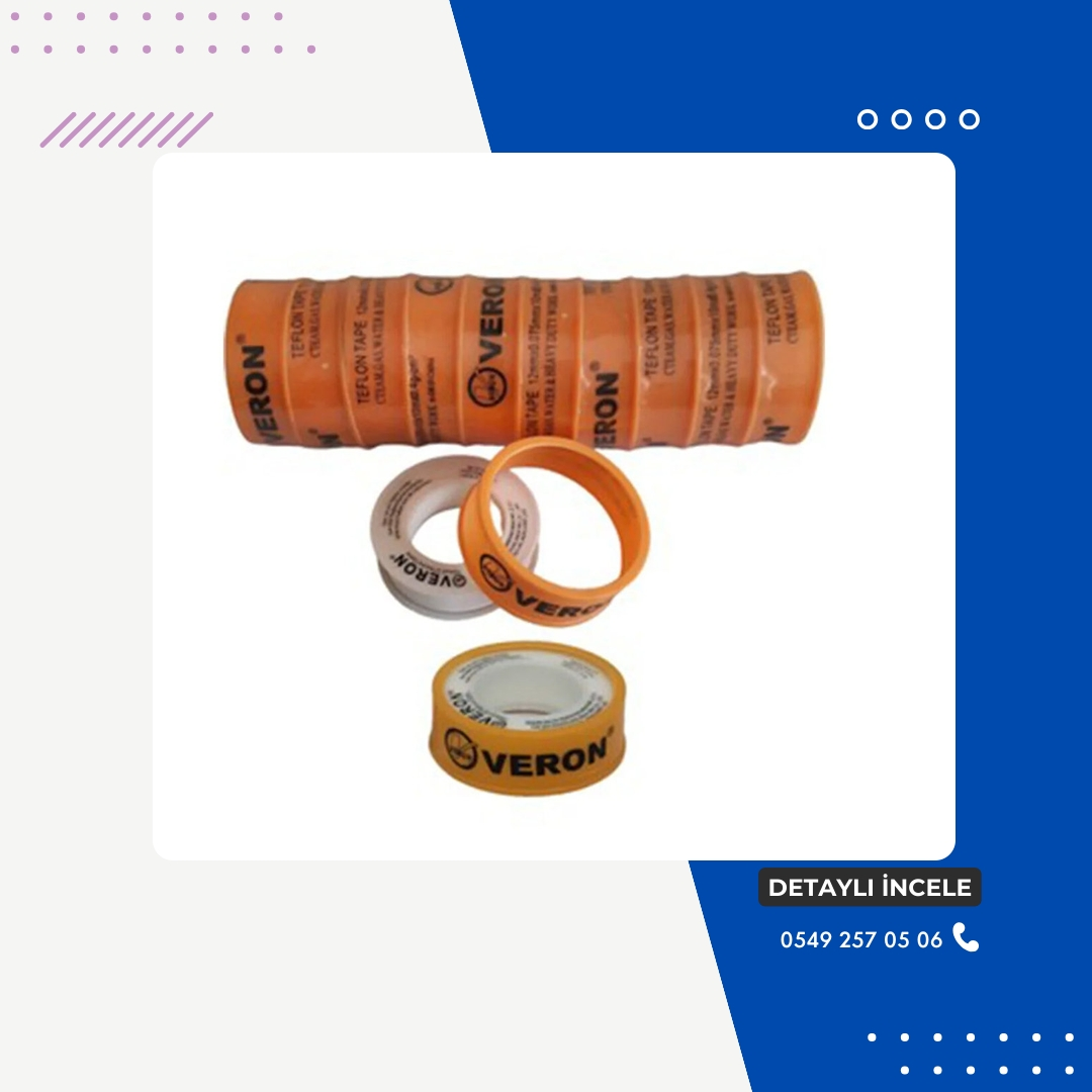 Veron Teflon Lüks Su Sızdırmazlık Bandı Teflon Bant (10 Adet)