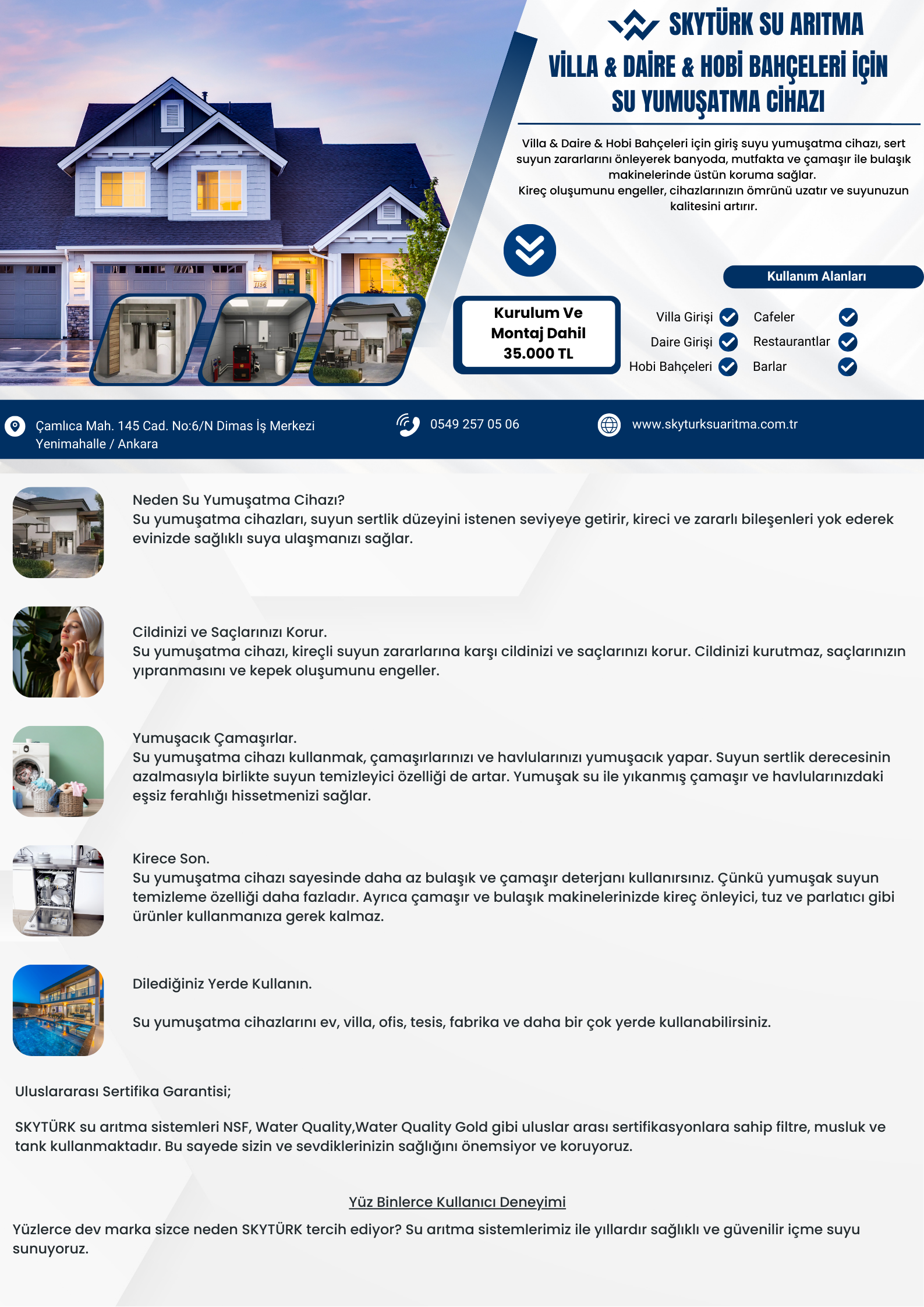 Villa Girişi Tam Otomatik Su Yumuşatma Cihazı