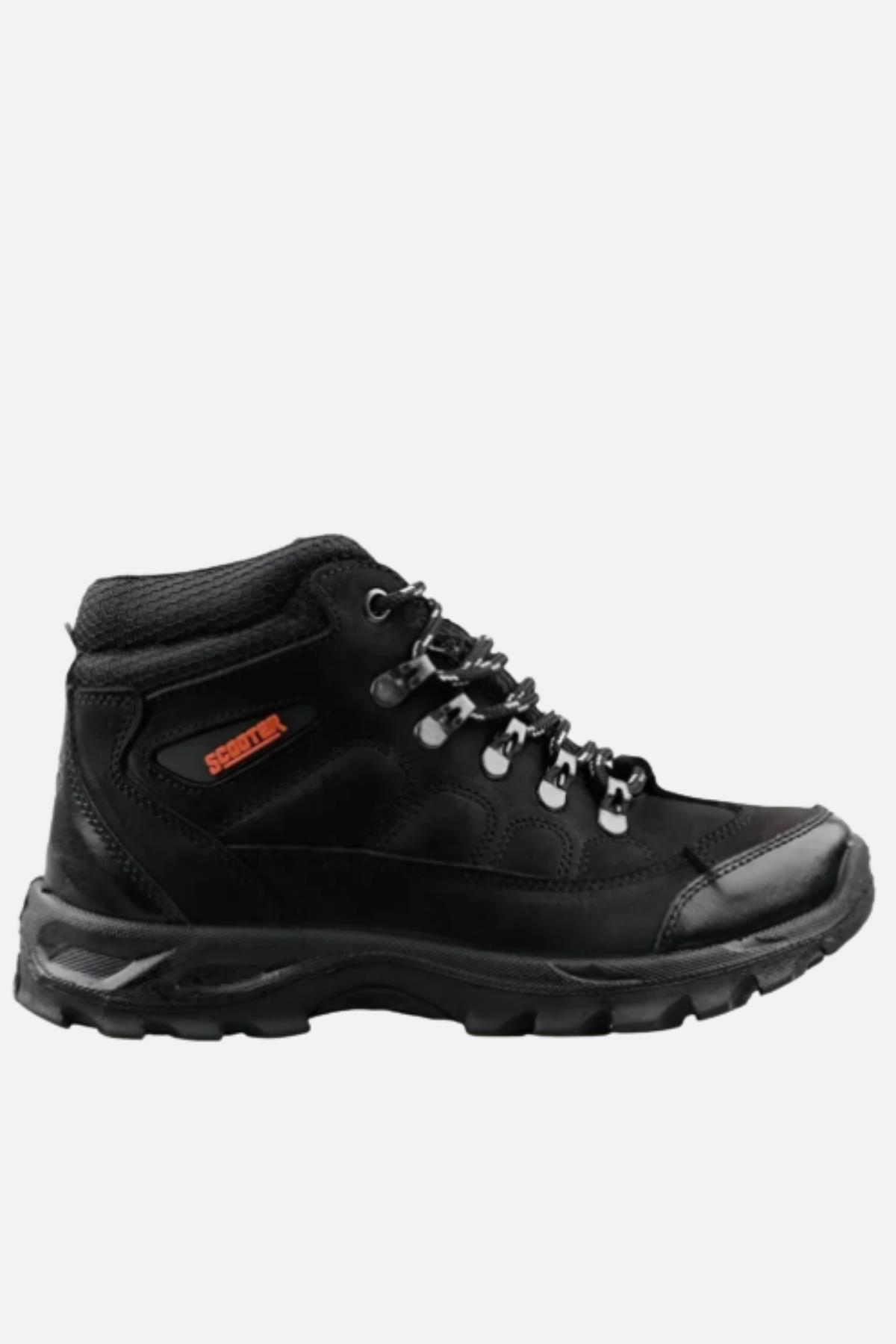 Scooter Su Geçirmez Deri Siyah Kadın Bot G5538NS