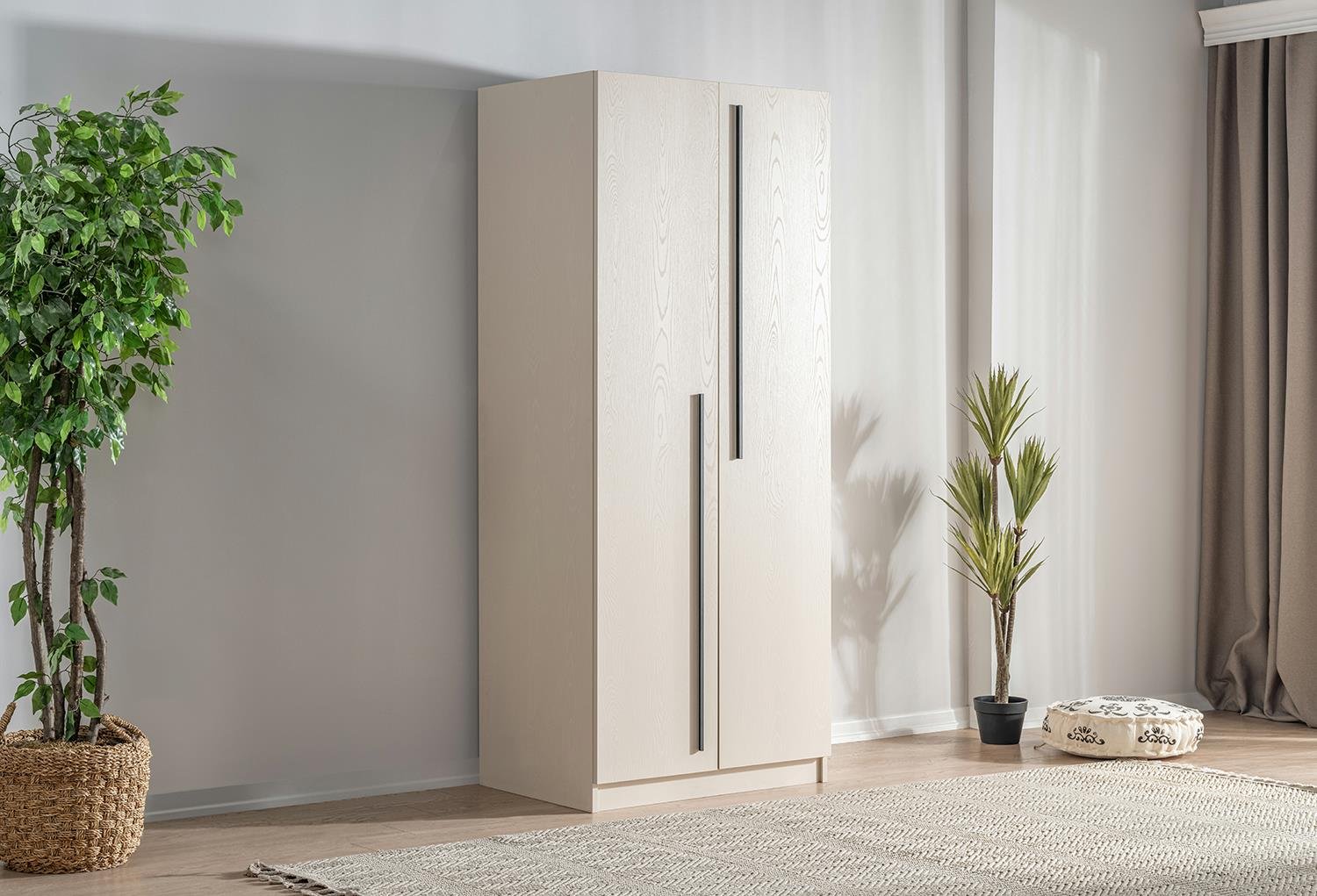 Ceramical GR2 Yatak Odası Gardrobu 2 Kapaklı - Vizon Bej