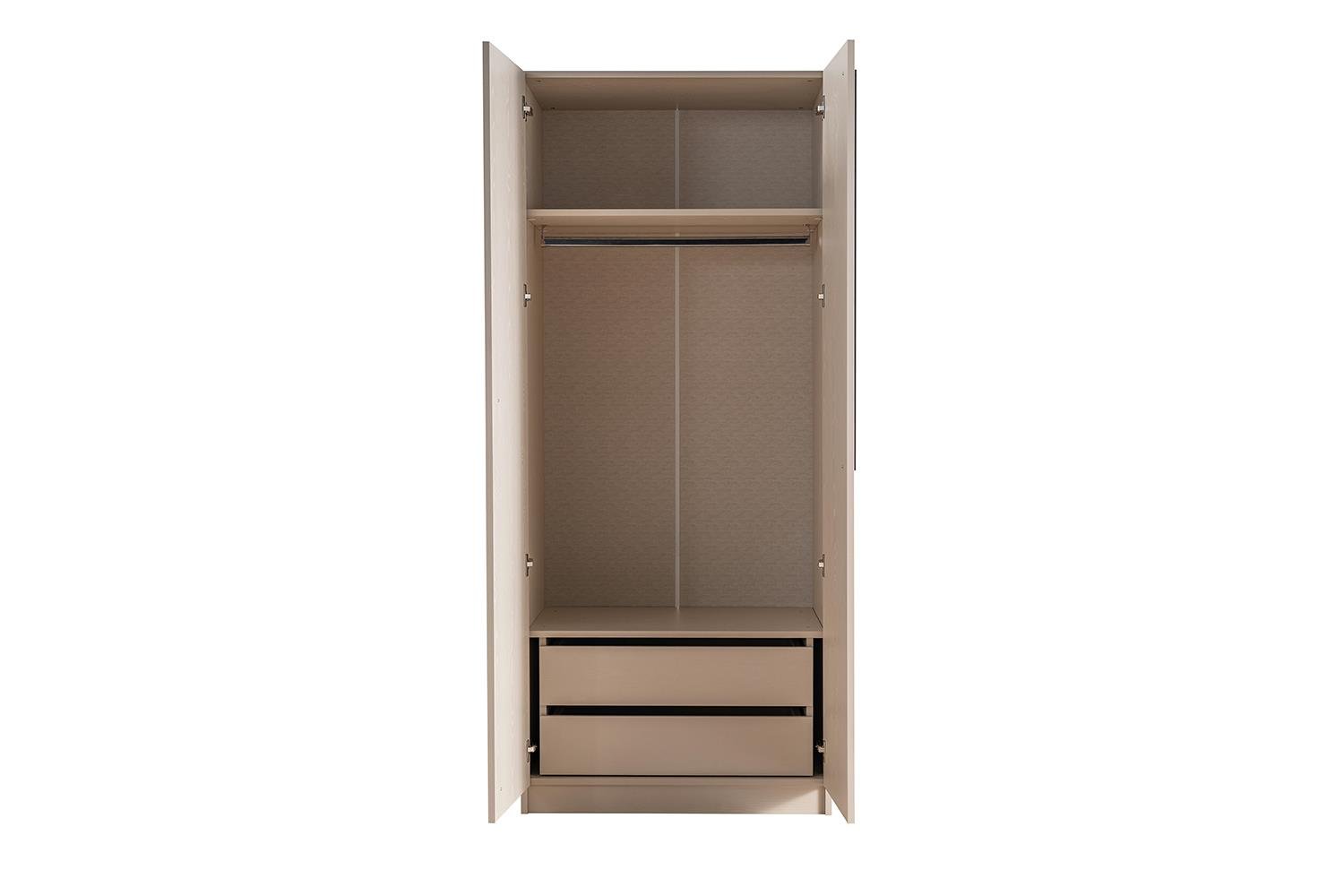 Ceramical GR2 Yatak Odası Gardrobu 2 Kapaklı - Vizon Bej