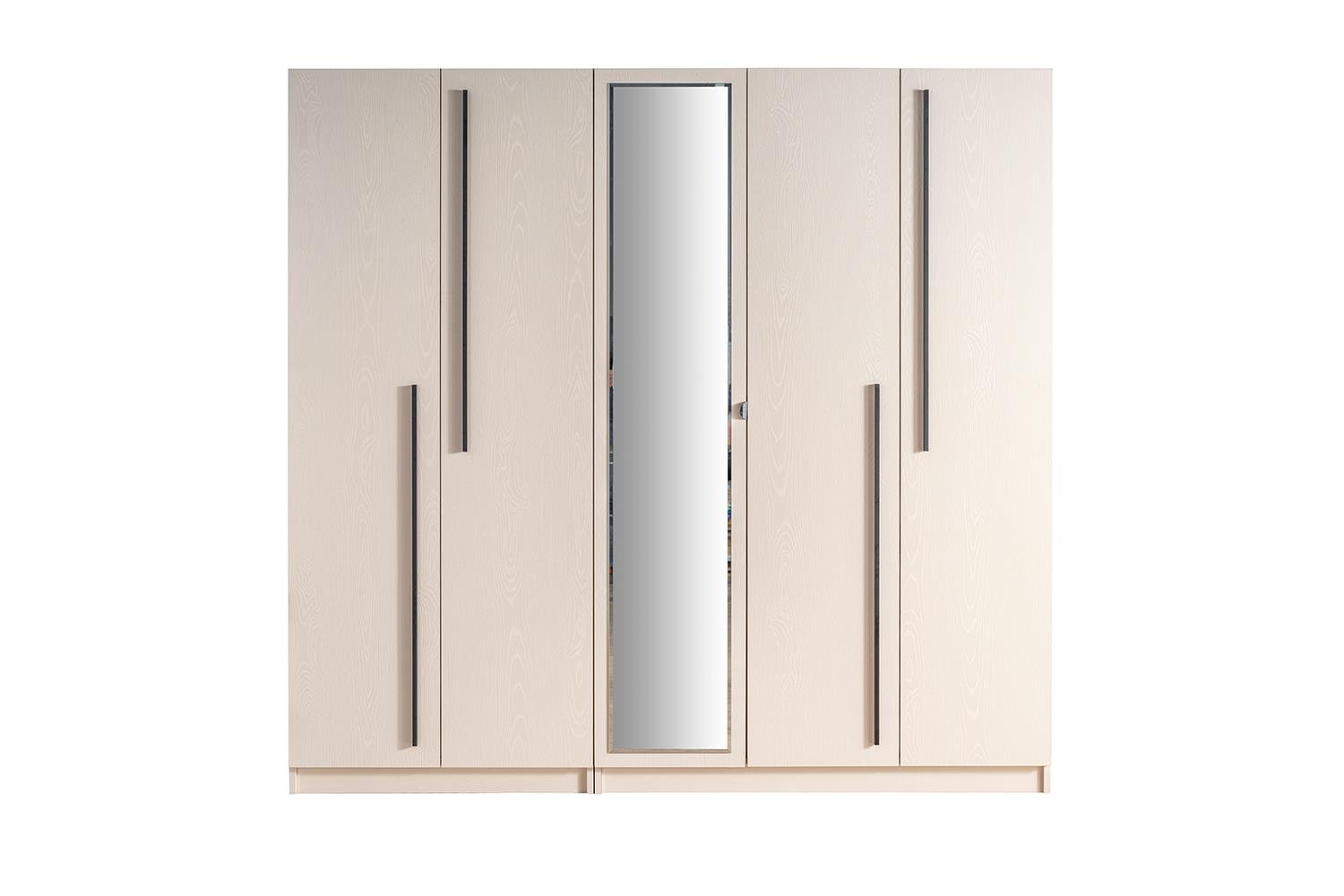 Ceramical GR5 Yatak Odası Gardrobu 5 Kapaklı 2 Çekmeceli- Vizon Bej
