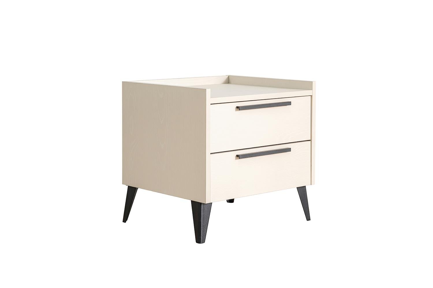 Ceramical KM1 2 Çekmeceli Komodin - Vizon Bej