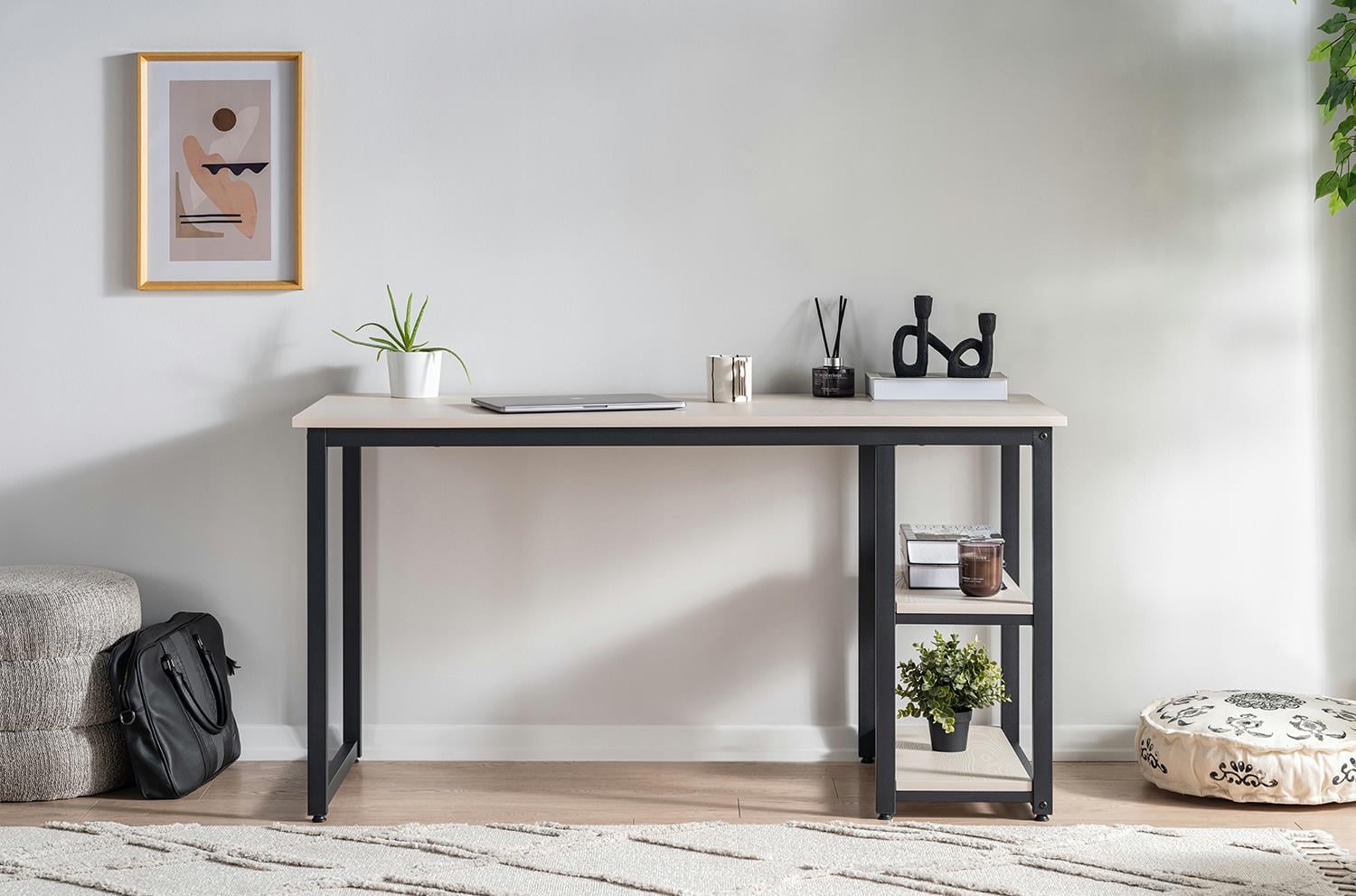 Ceramical MSRT Çalışma Masası - 60x140 cm - Vizon Bej