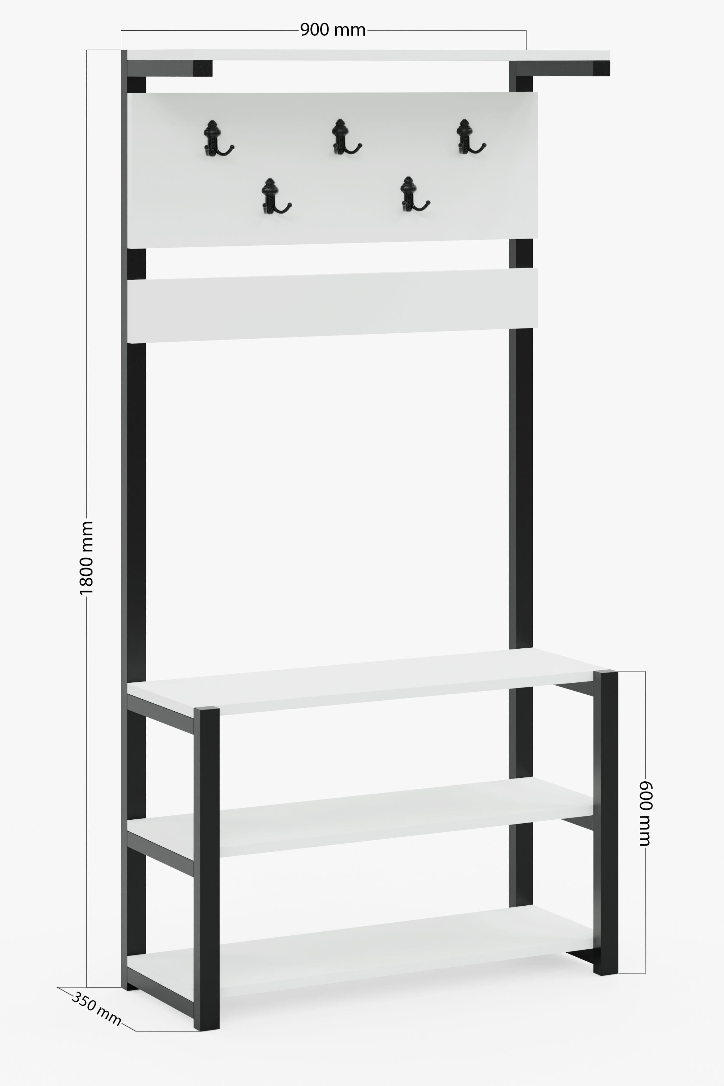 Ceramical VS1 Vestiyer - 90x180 cm - Beyaz