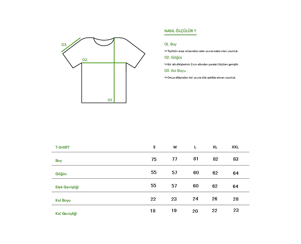 %100 Pamuk Haki Oversize T-shirt