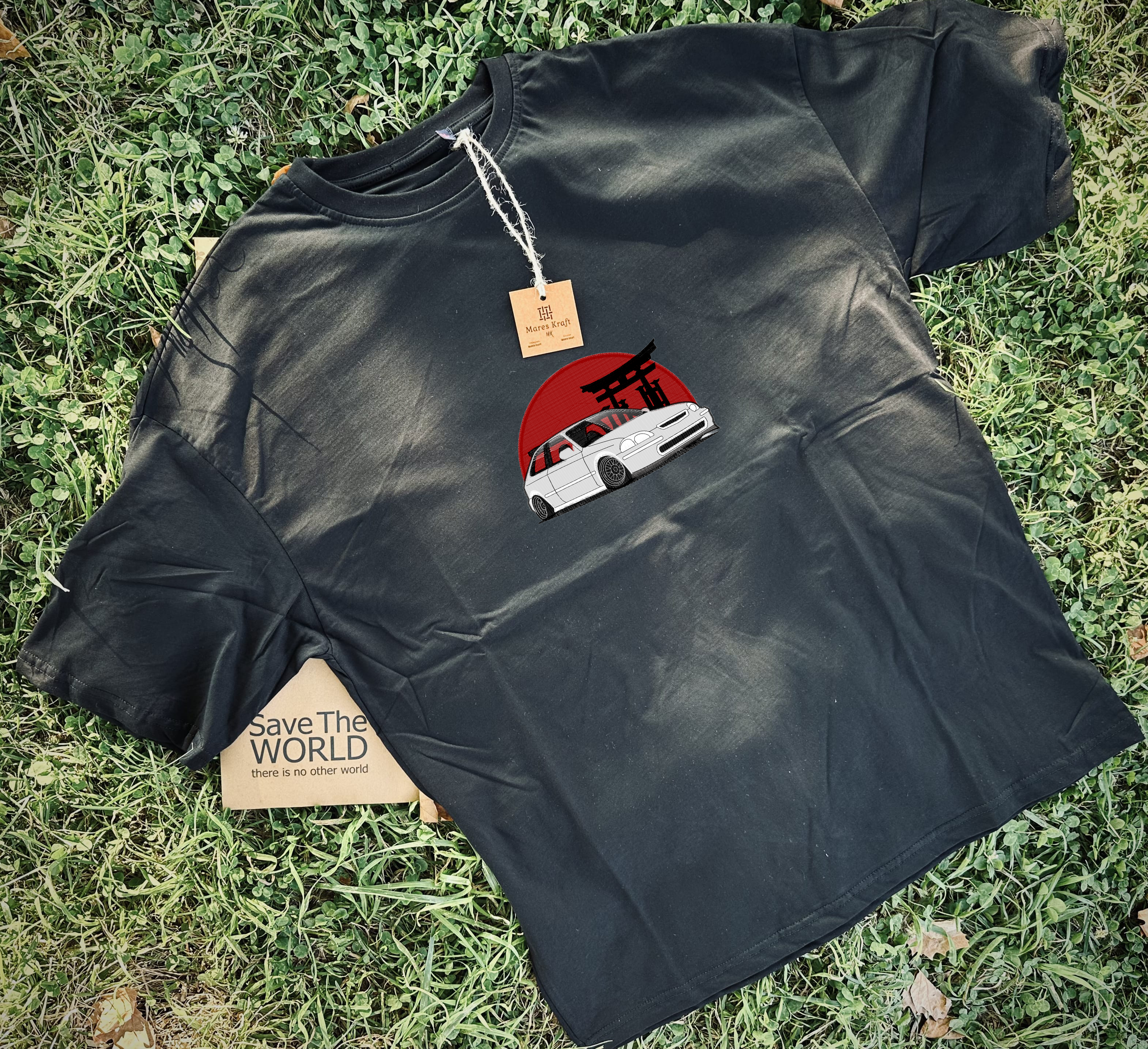 Japon Honda Civic Nakışlı T-Shirt