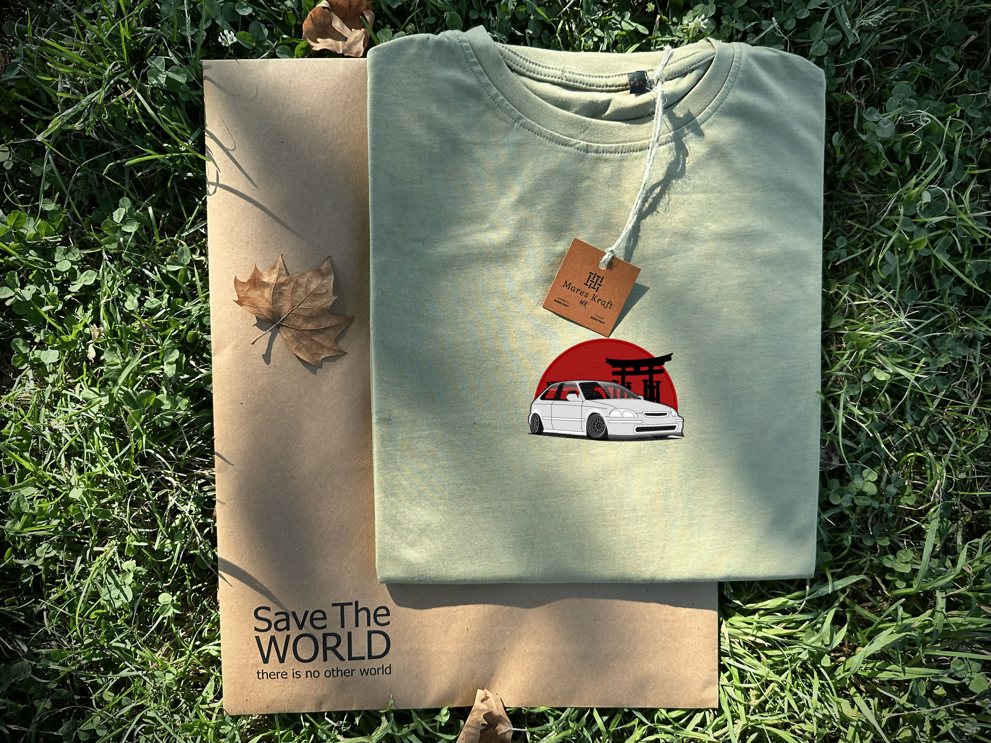 Japon Honda Civic Nakışlı T-Shirt