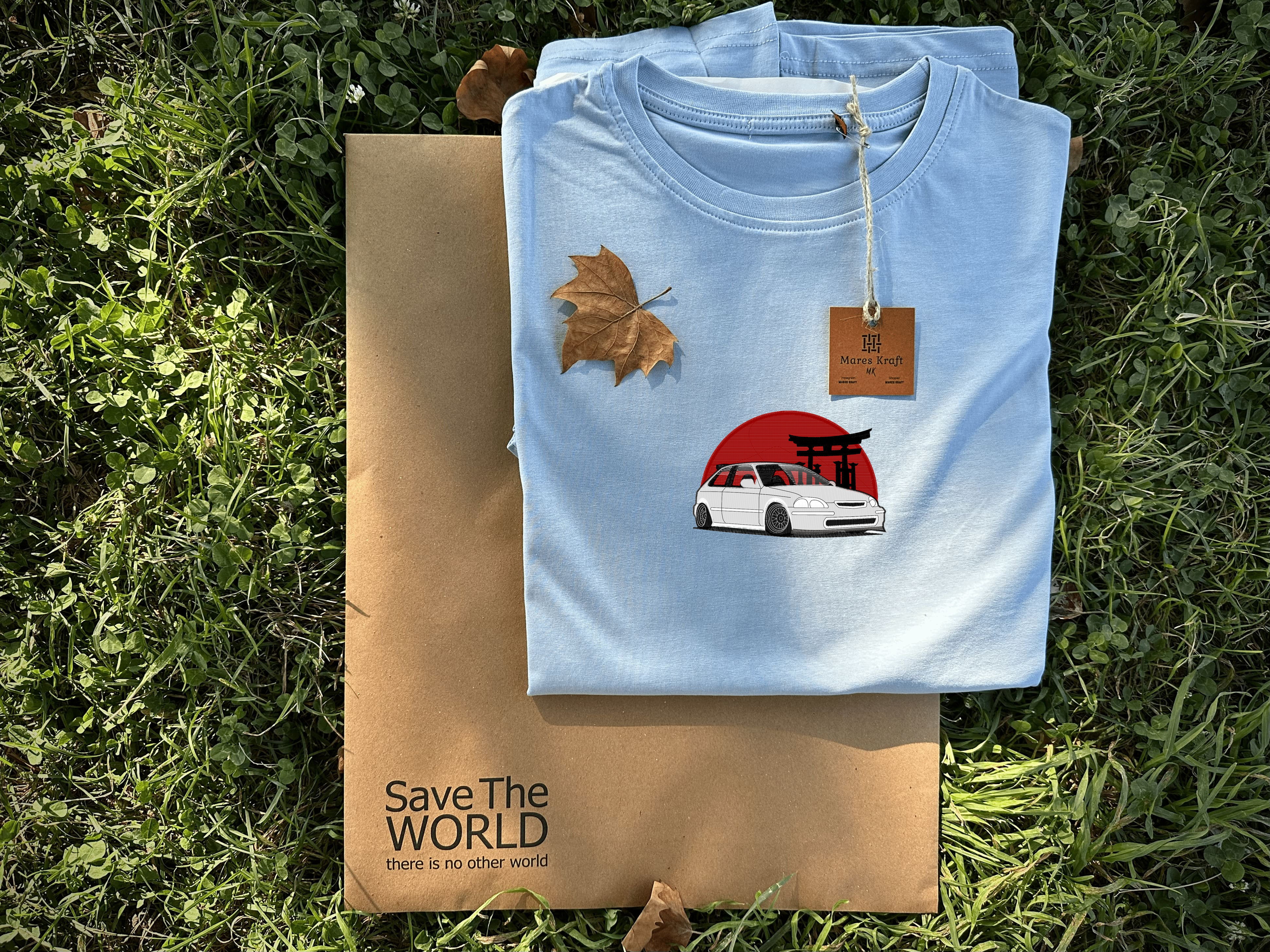 Japon Honda Civic Nakışlı T-Shirt