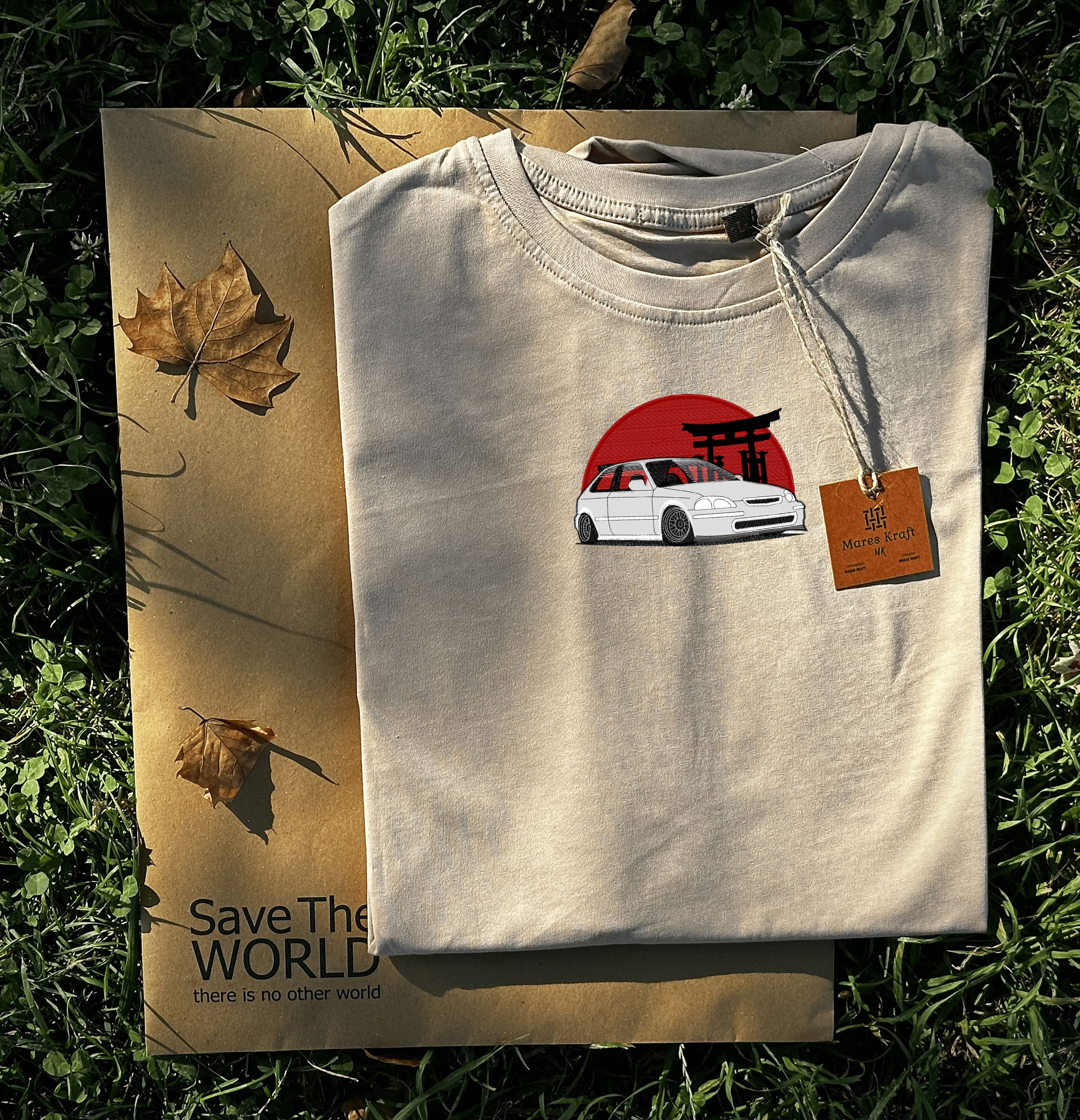 Japon Honda Civic Nakışlı T-Shirt