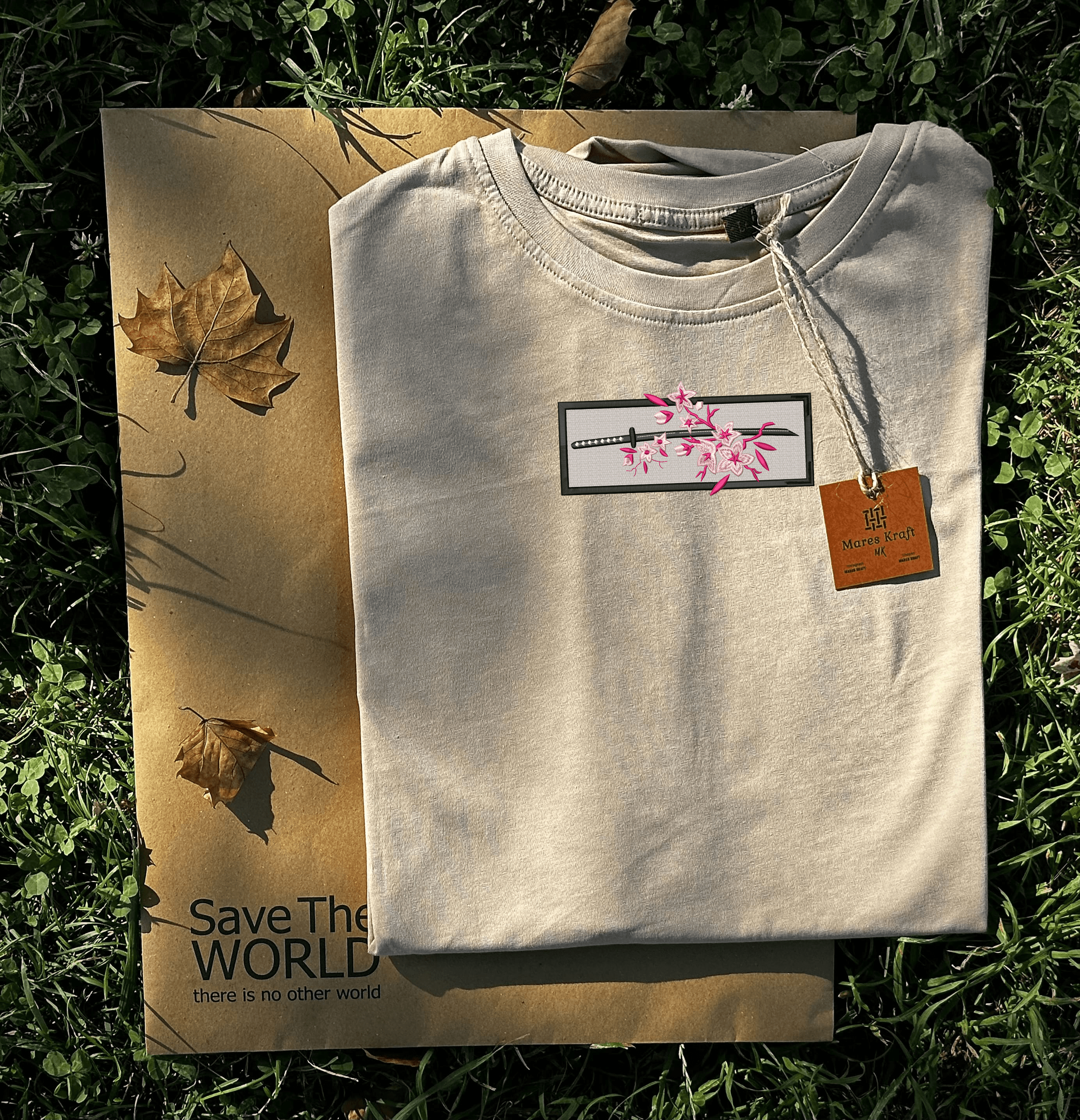 Katana Nakışlı T-shirt