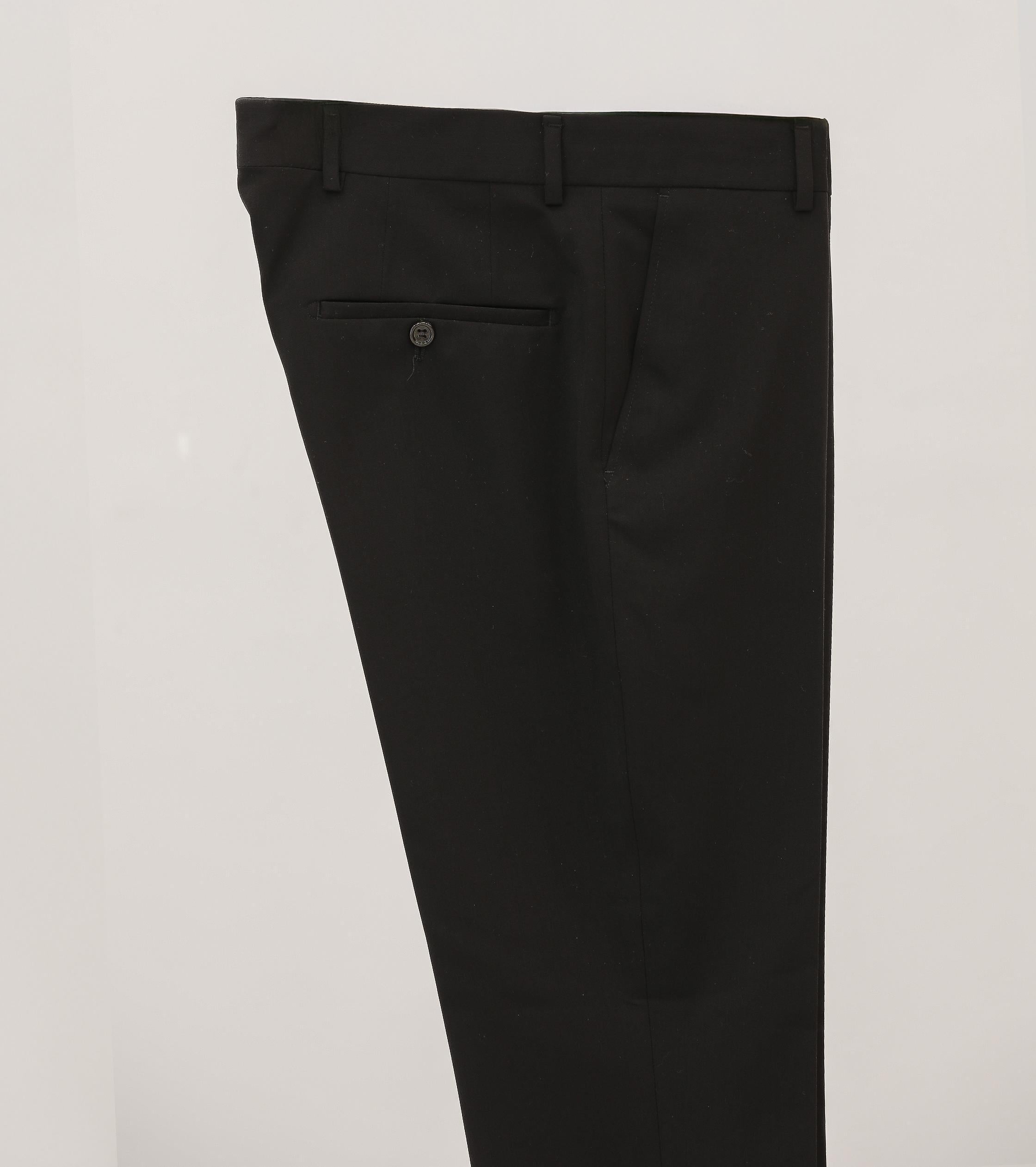 2015 Slim Fit Pilesiz Çift Cep Pantolon Siyah