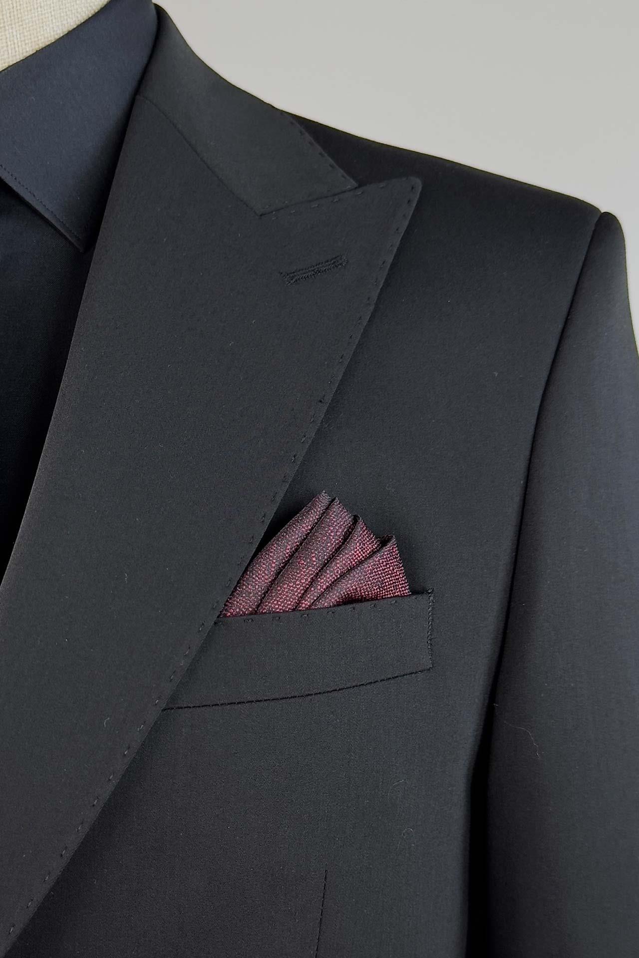 3122 Sivri Yaka Pileli Pant.Takım Elbise Siyah