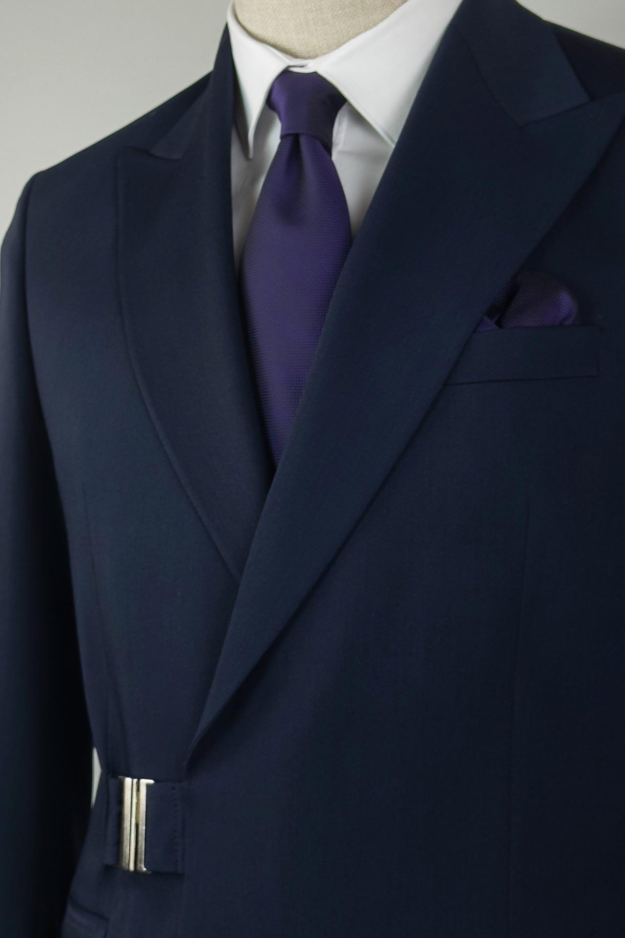 3129 Kruvaze Tokalı Takım Elbise Lacivert