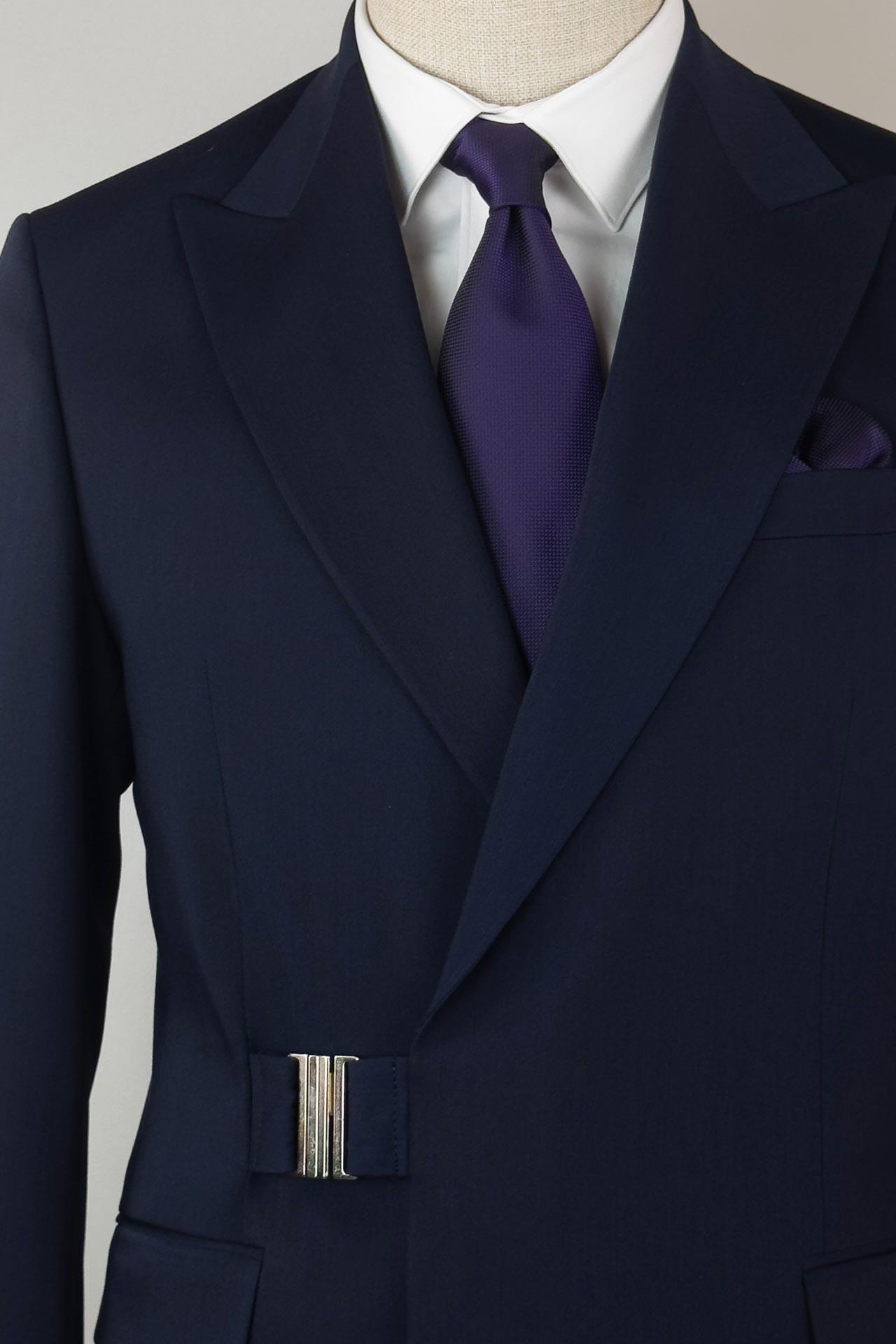 3129 Kruvaze Tokalı Takım Elbise Lacivert