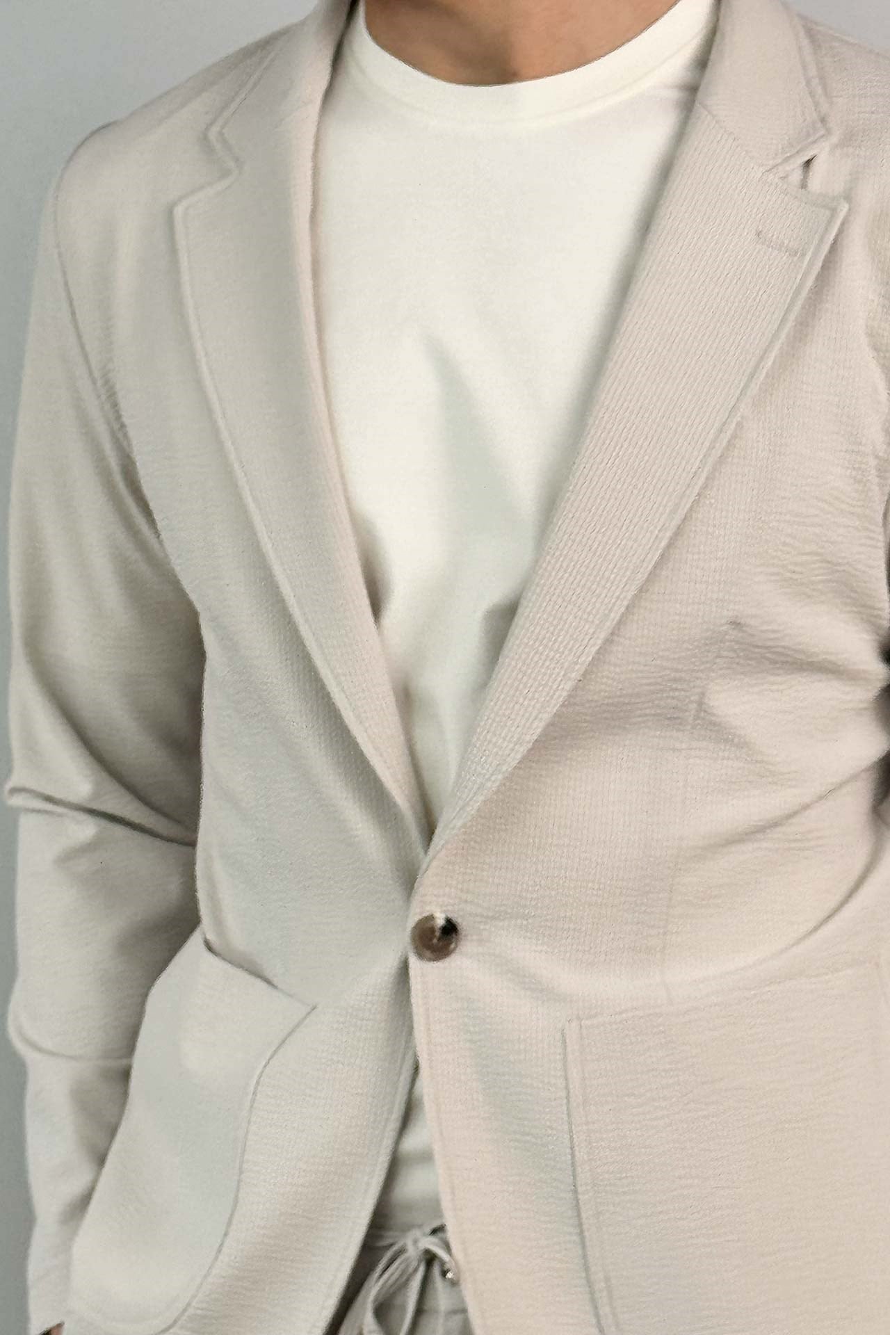 3131 Torba cep Çift Yırt. Gofre Jogger Pant.Takım Elb. Taş