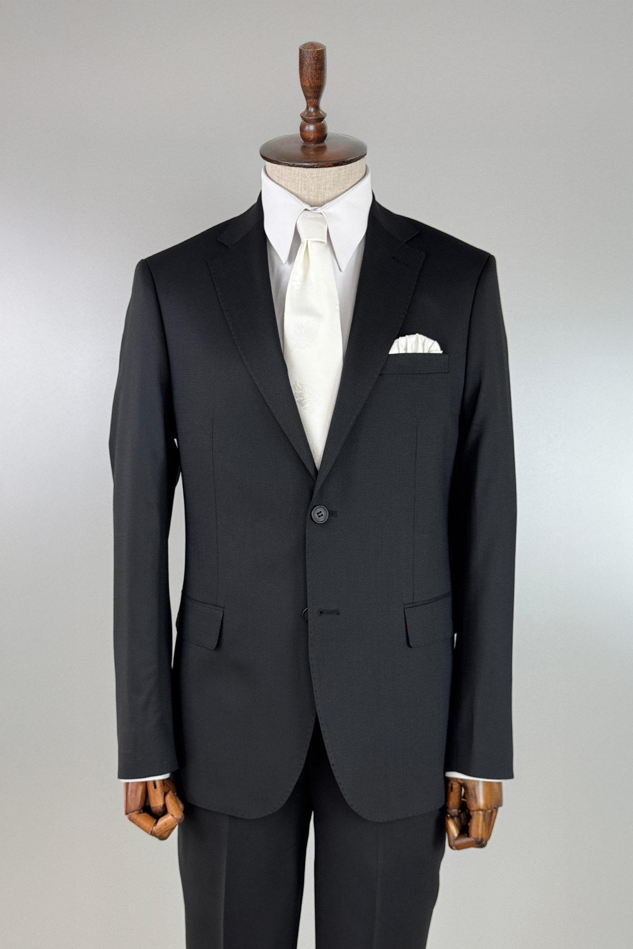 3136 Mono Yaka Syh Desenli Mikro Takım Elb. Siyah