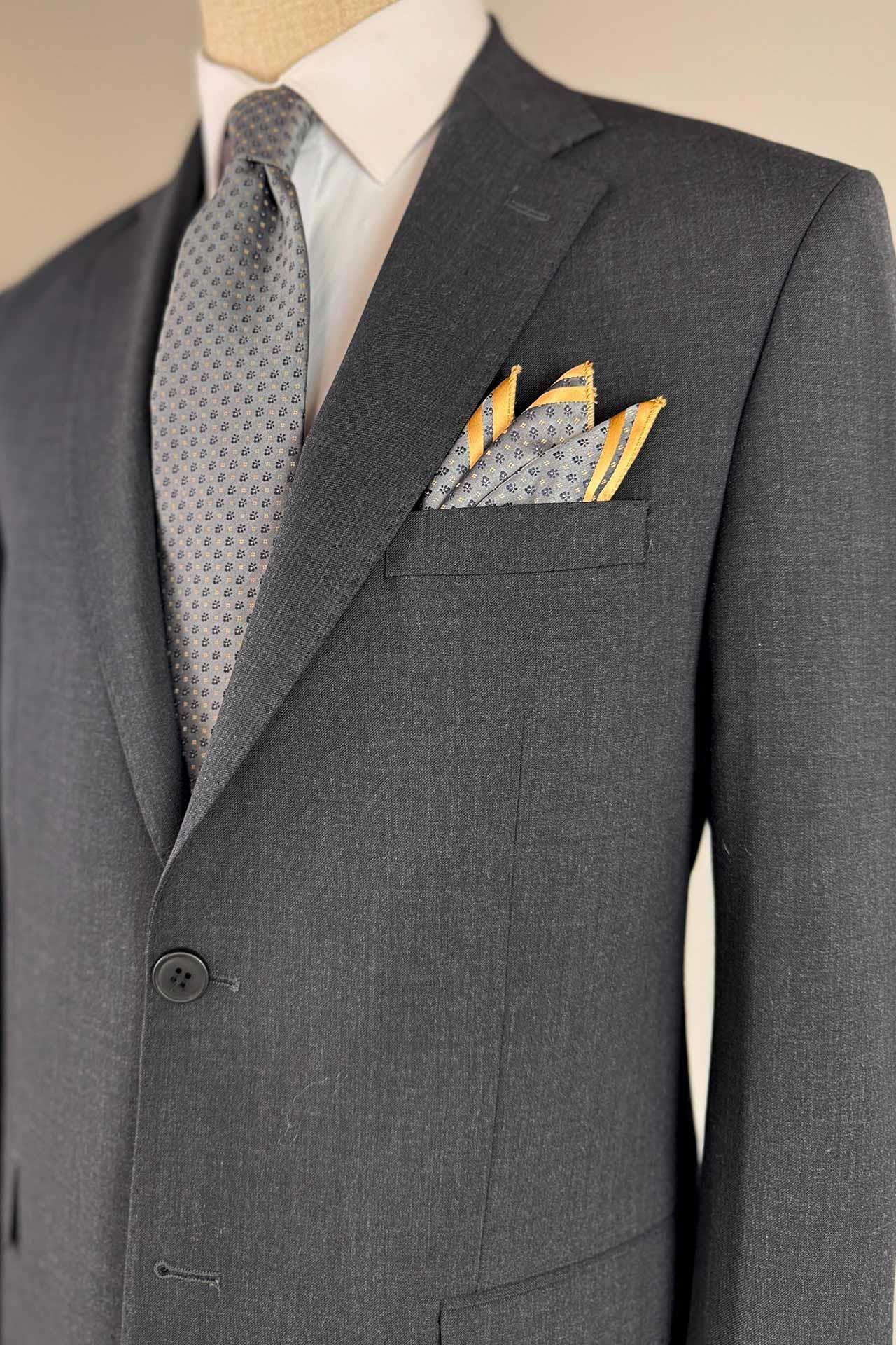 3142 Mono Yaka Kapak Cep Takım Elbise Antrasit