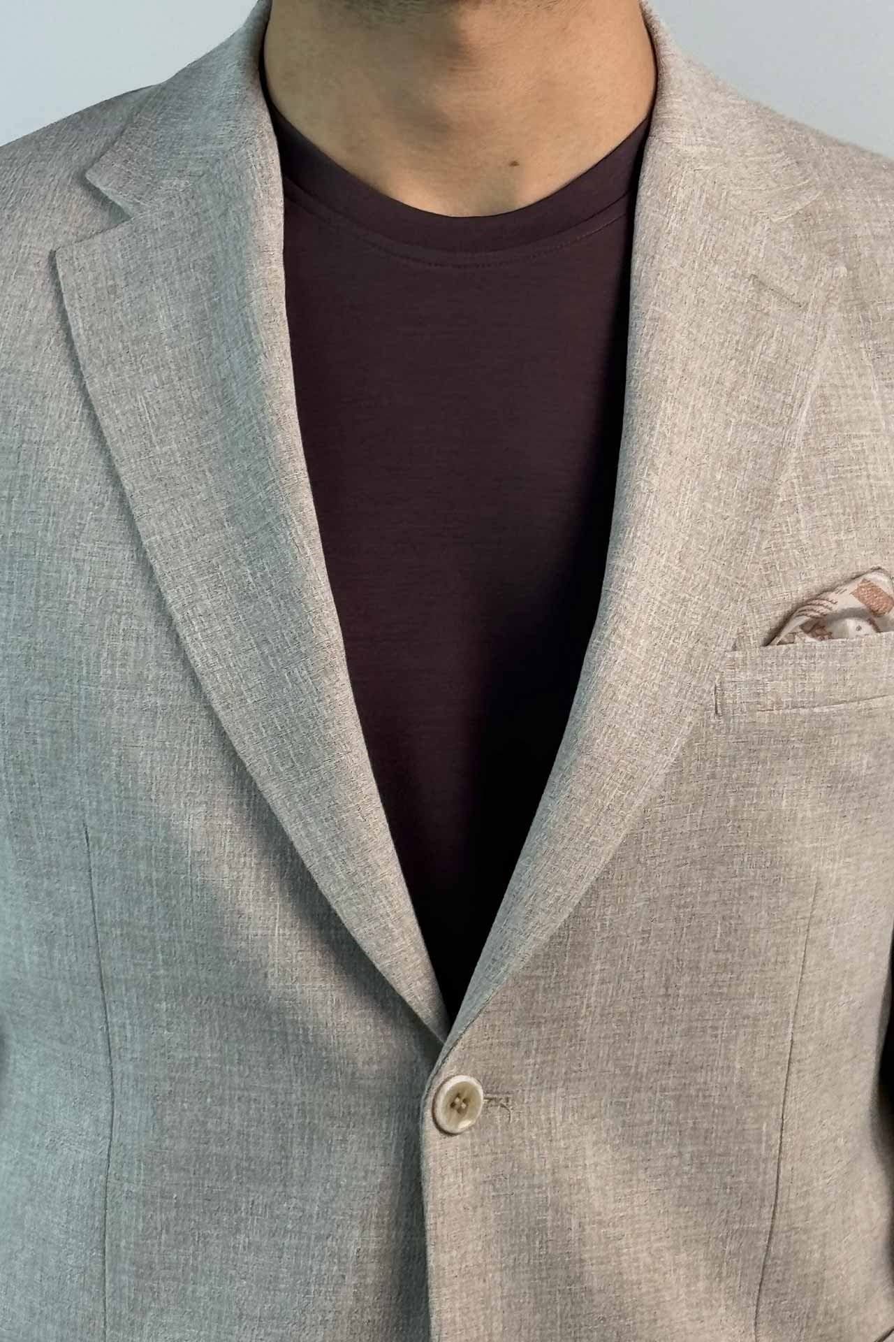 4018 Slim Fit Dar Kesim Ceket A.kahve-Mat