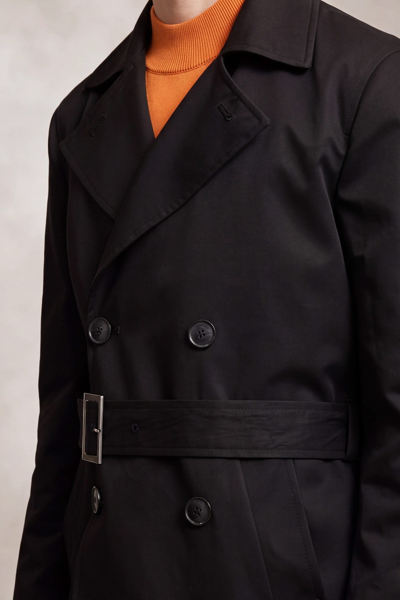 7098 Trench Coat Siyah