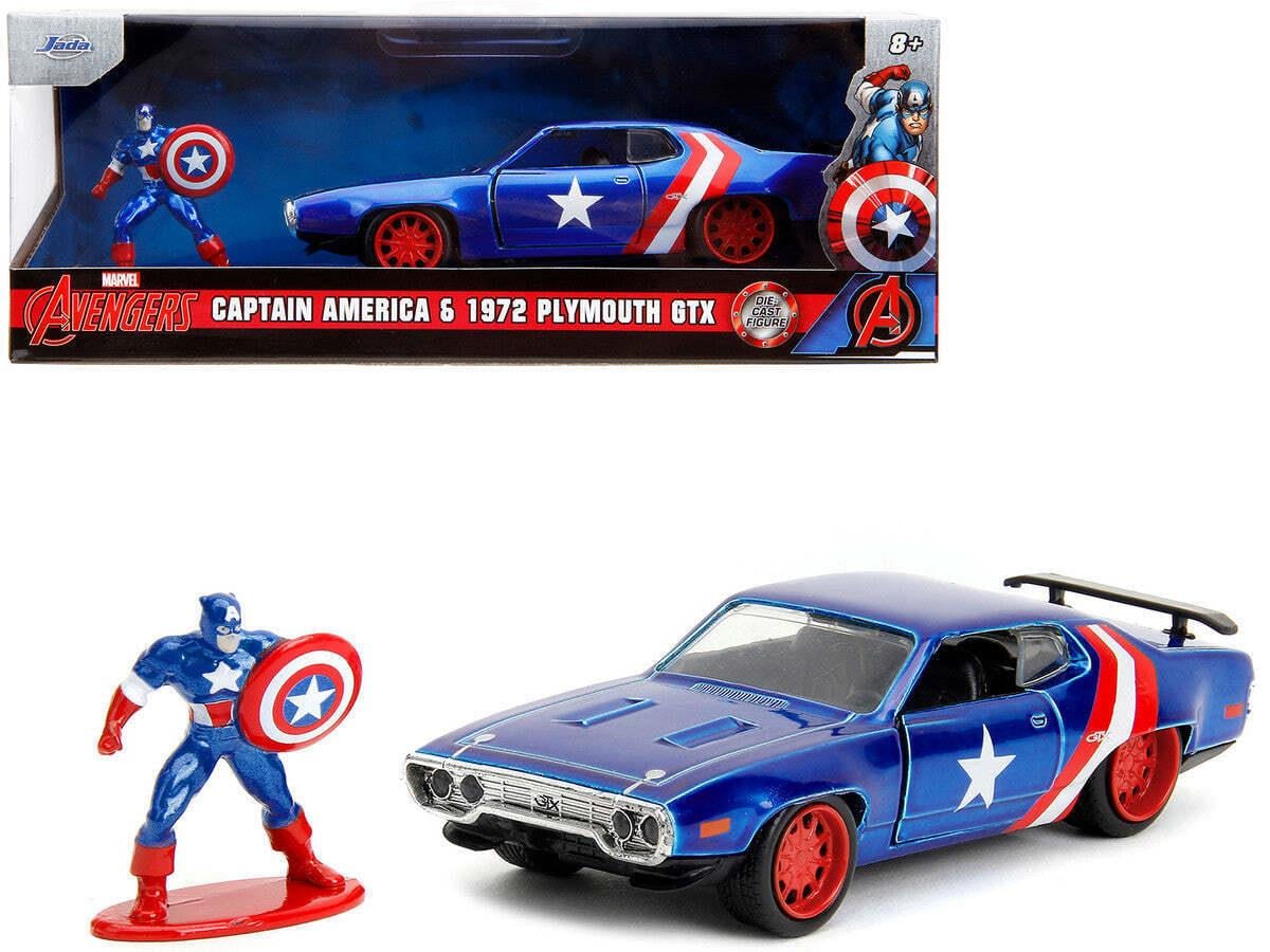 1/32 CAPTAIN AMERICA & 1972 Plymouth GTX (Jada)