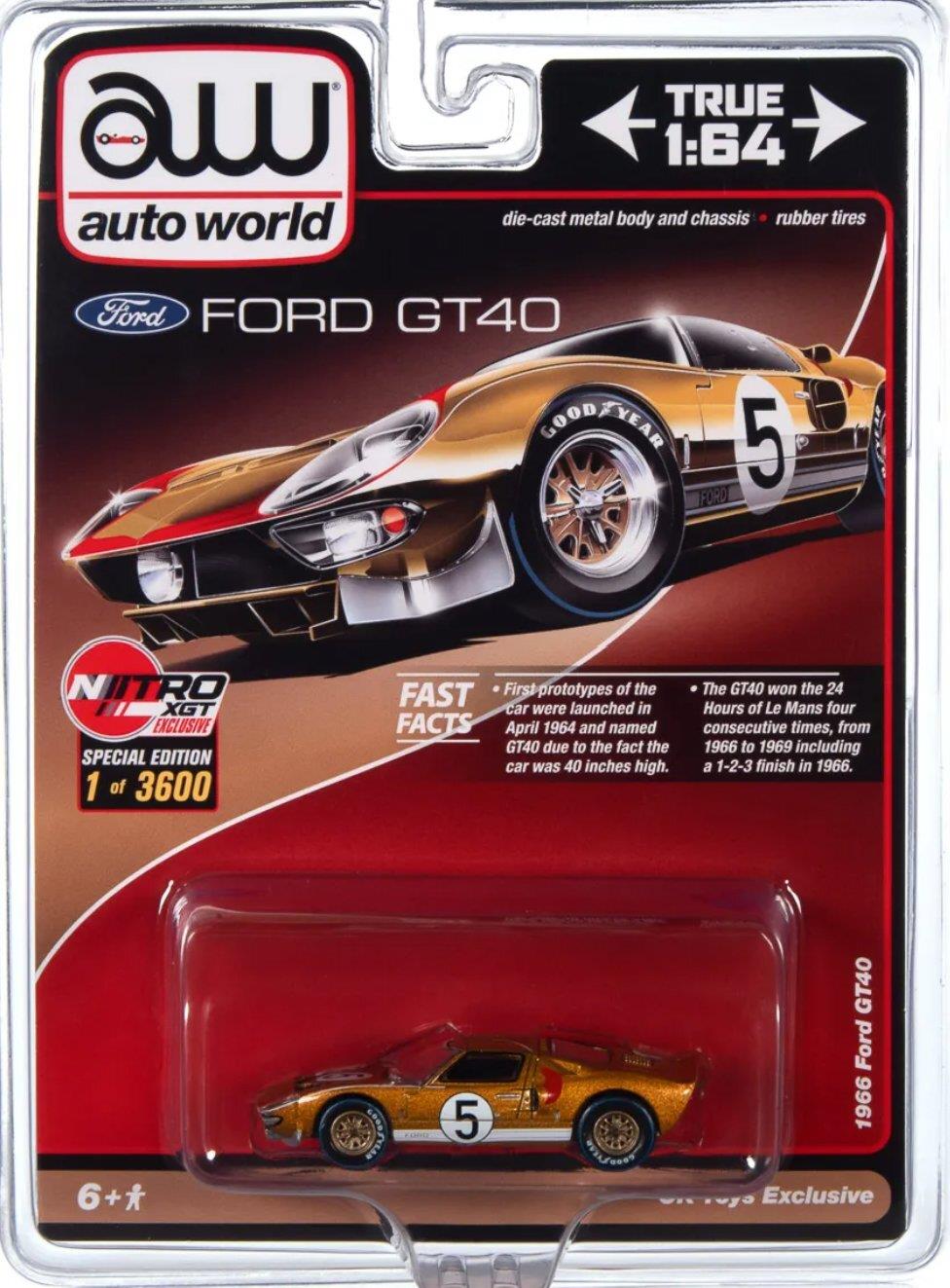 1/64 Auto World Ford GT40 Gold