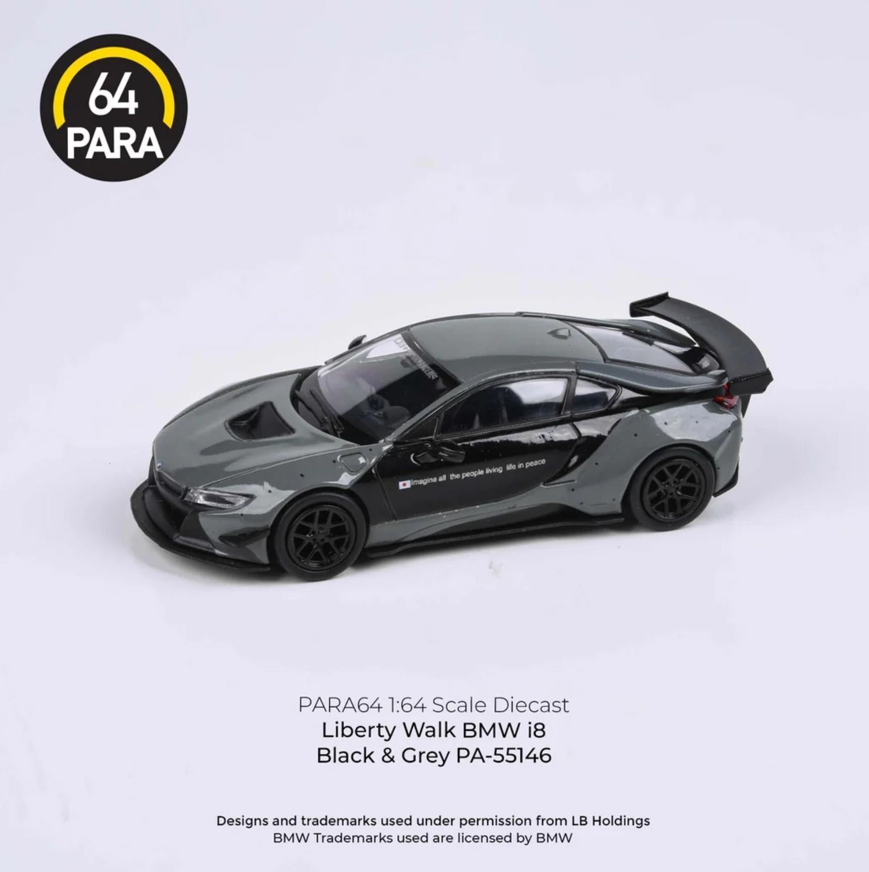 1/64 BMW İ8 LBWK Black & Grey (Para64)
