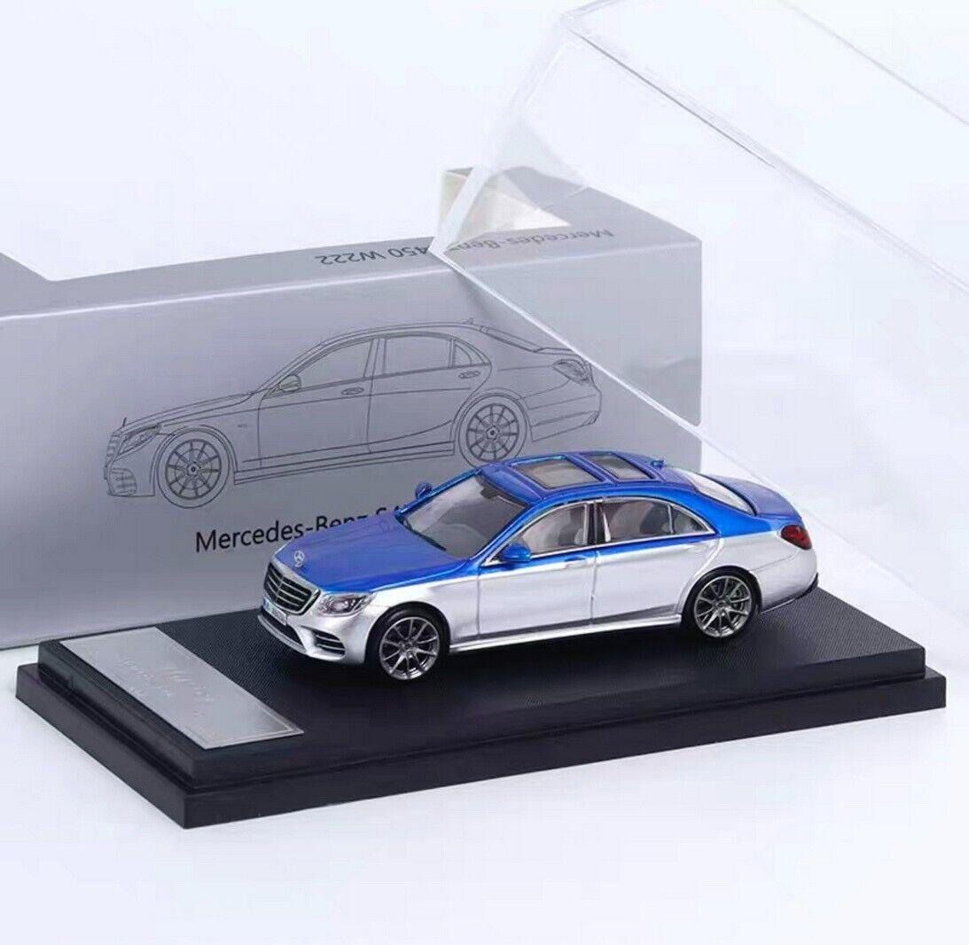 1/64 Mercedes Benz S450 W222 Silver/Blue (MASTER)