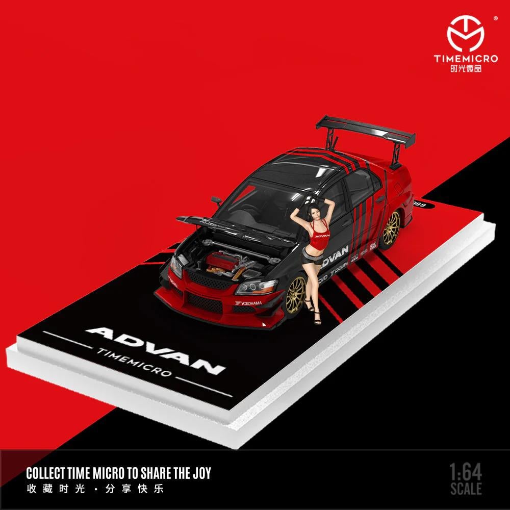 1/64 Mitsubishi Lancer EVO 9th Gen. ADVAN with Figure - TIME MICRO