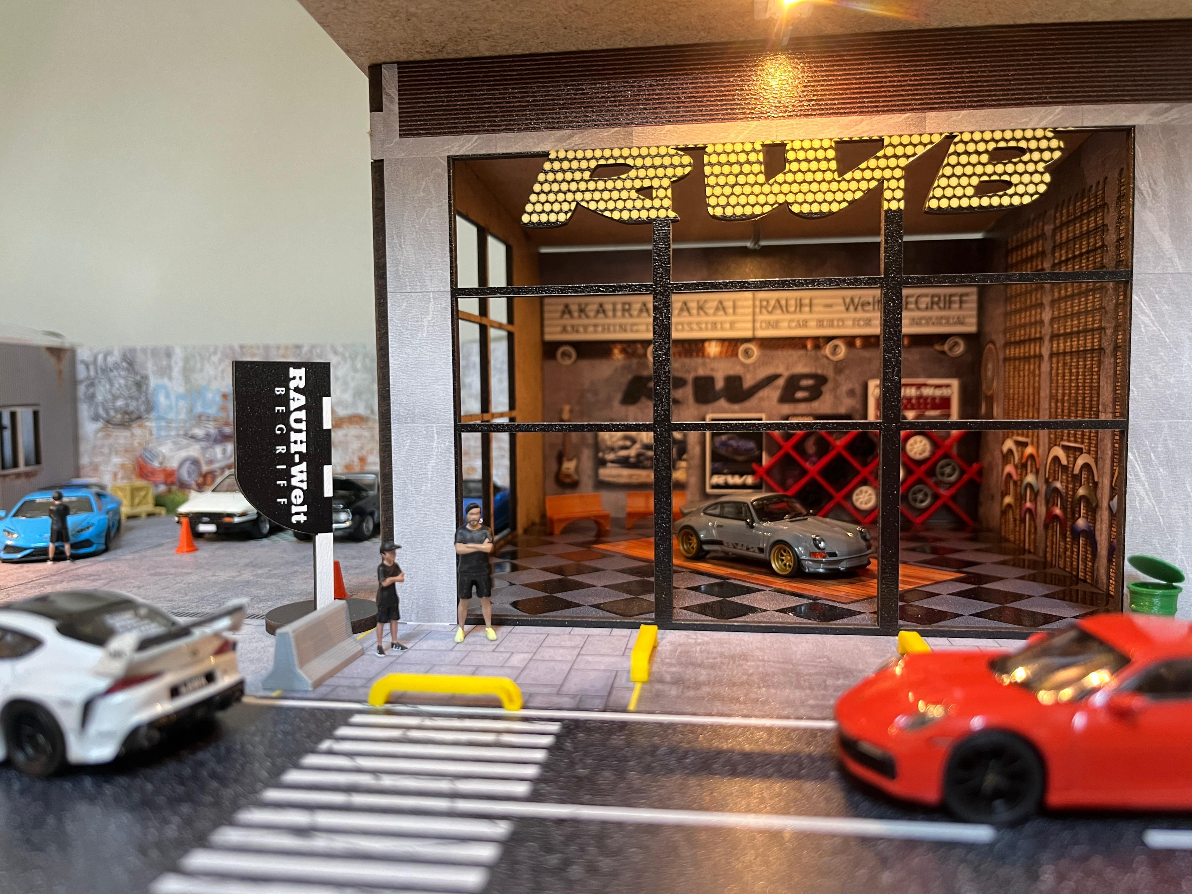1/64 RWB Garage Diorama
