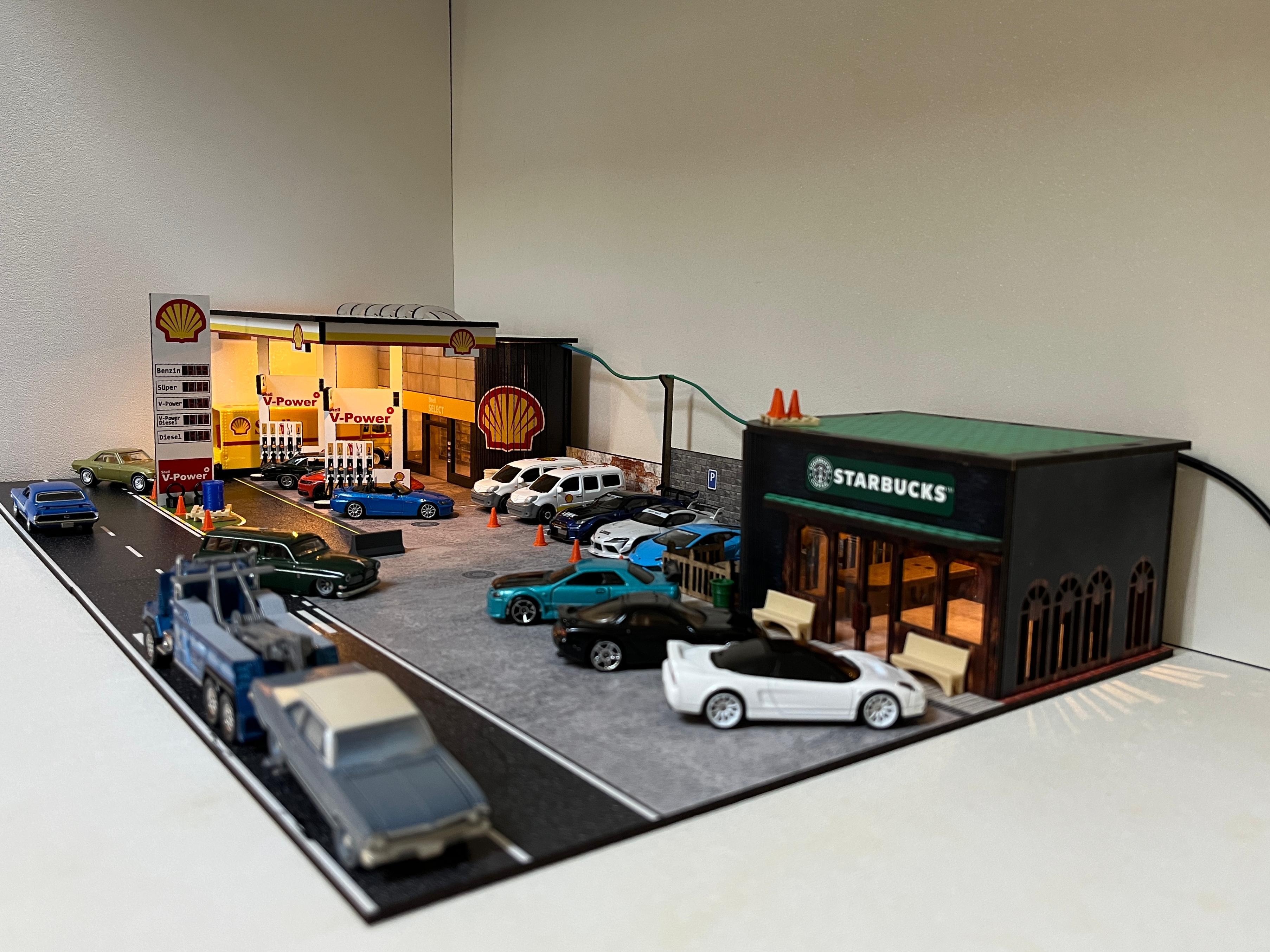 1/64 Shell & Starbucks Diorama