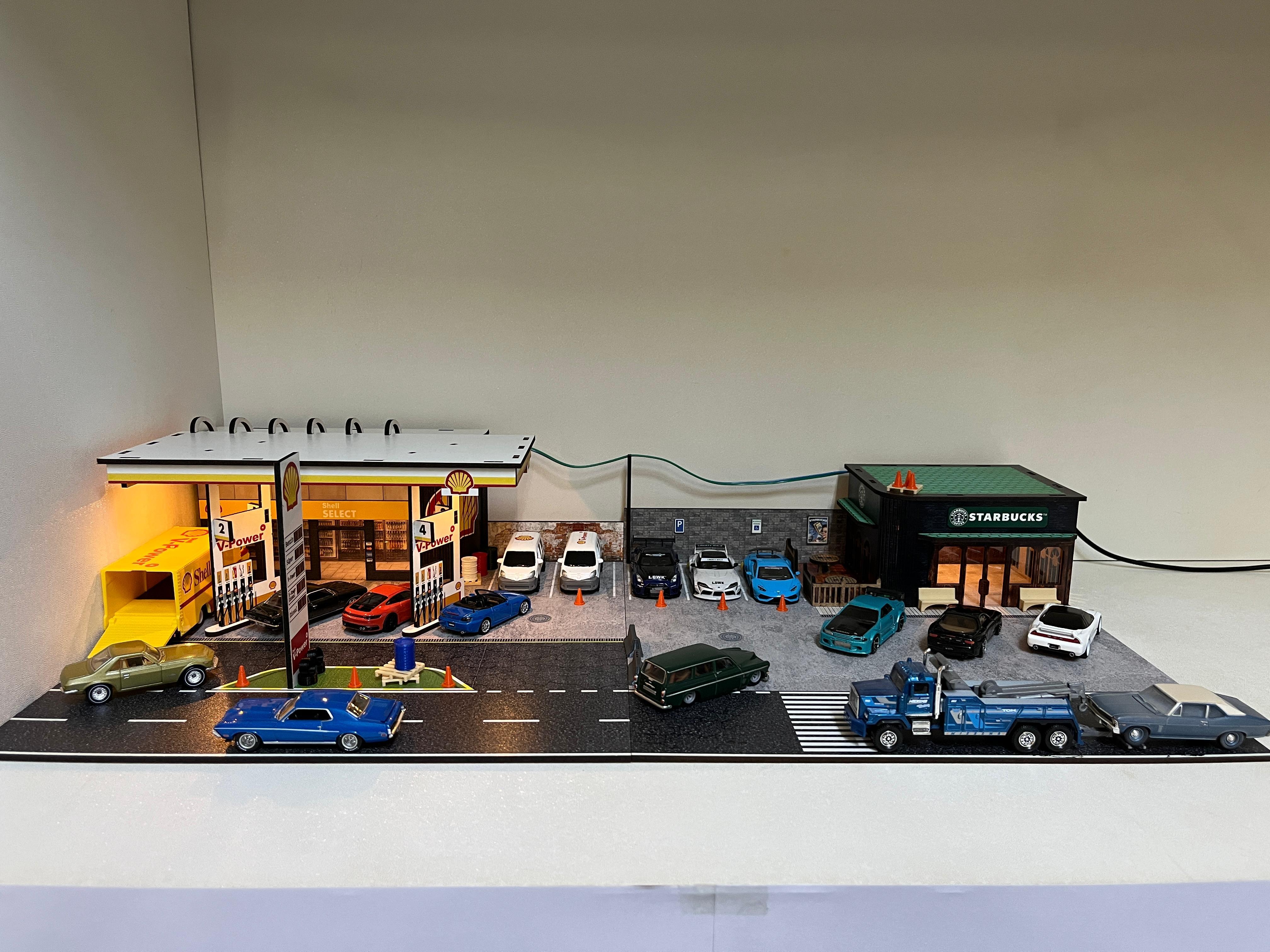 1/64 Shell & Starbucks Diorama