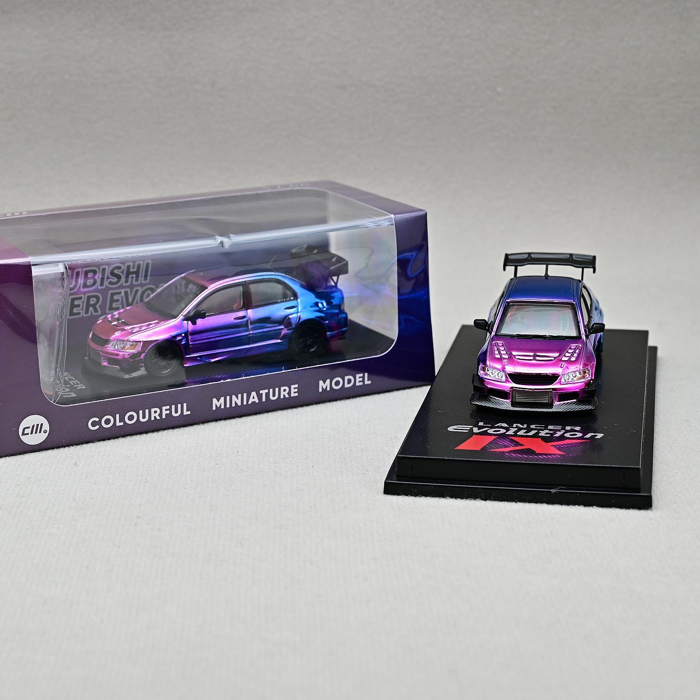 CM Model Mitsubishi Lancer Evolution IX Midnight Blue Chrome