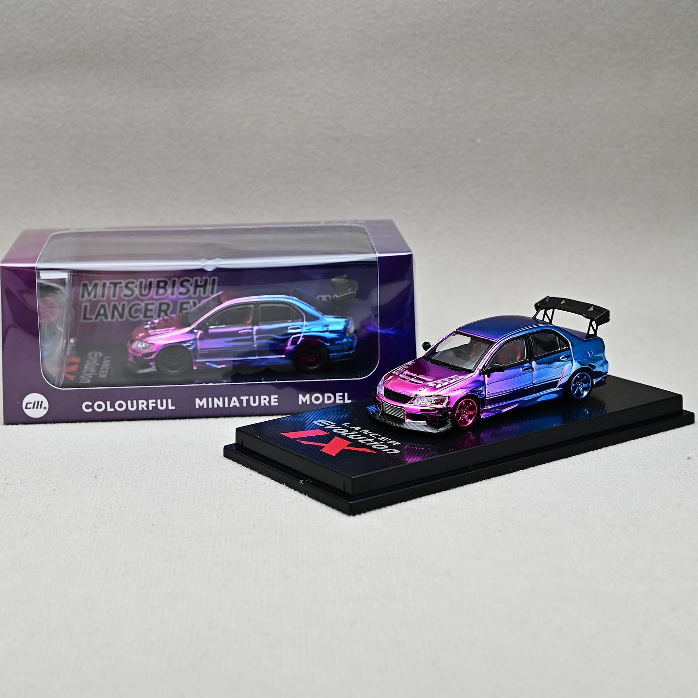 CM Model Mitsubishi Lancer Evolution IX Midnight Blue Chrome