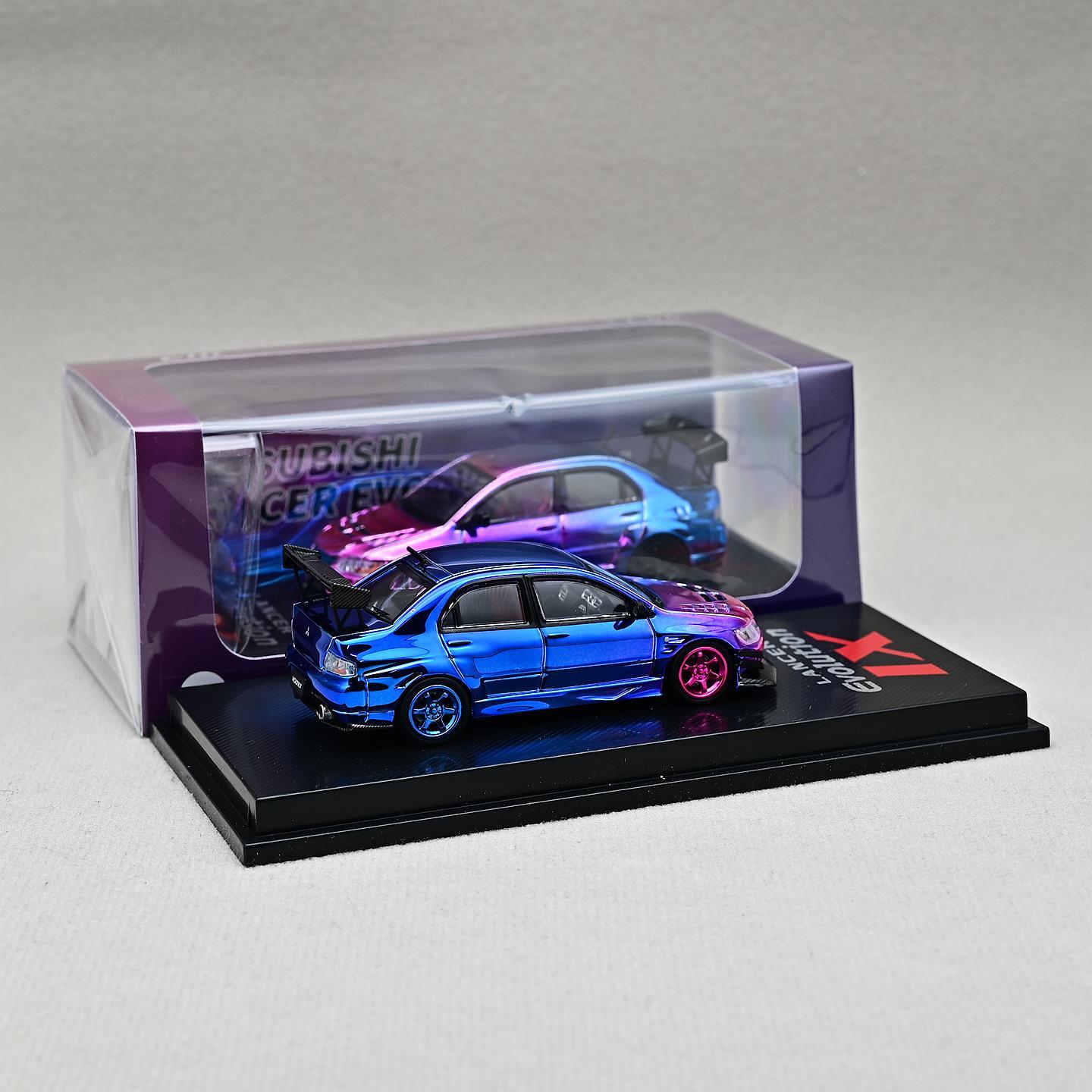 CM Model Mitsubishi Lancer Evolution IX Midnight Blue Chrome