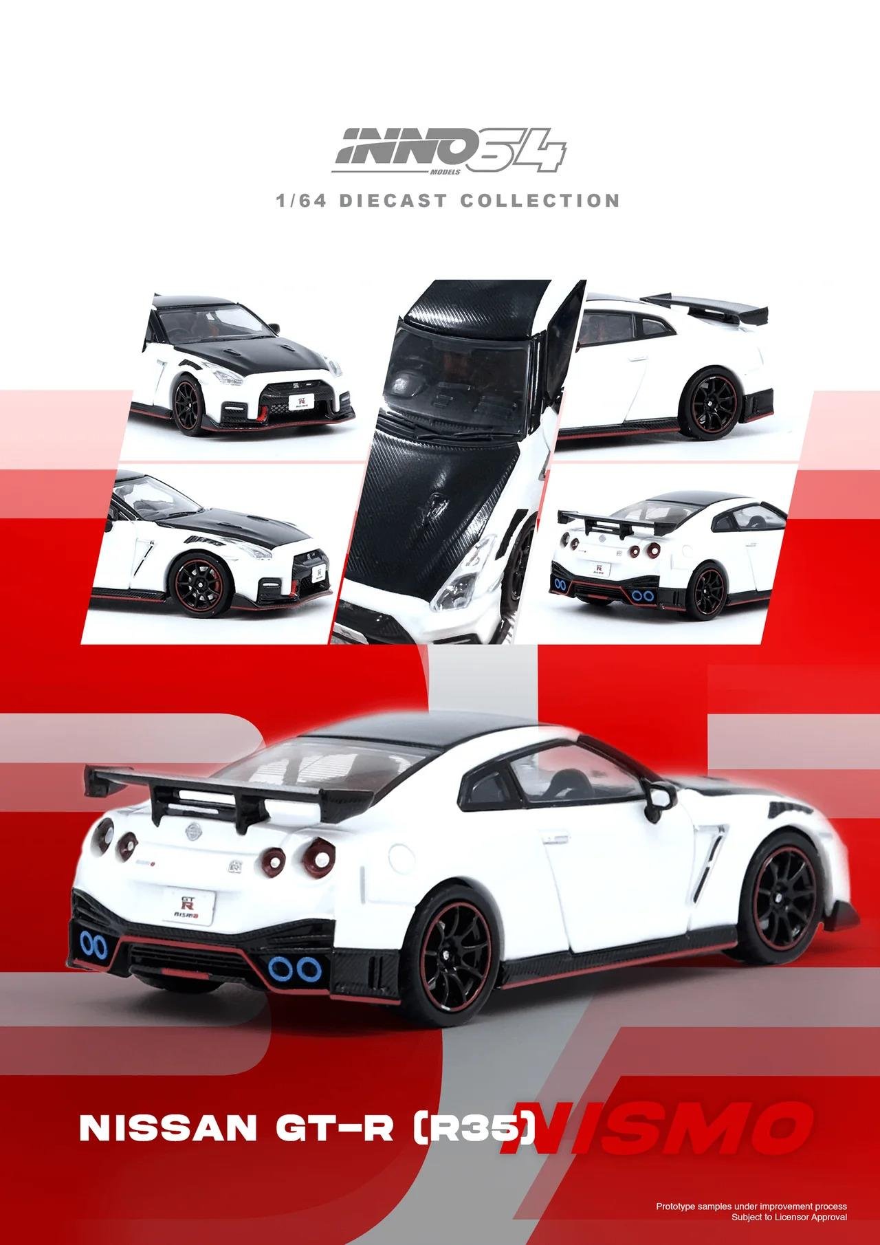 Inno64 Nissan GTR R35 Nismo White
