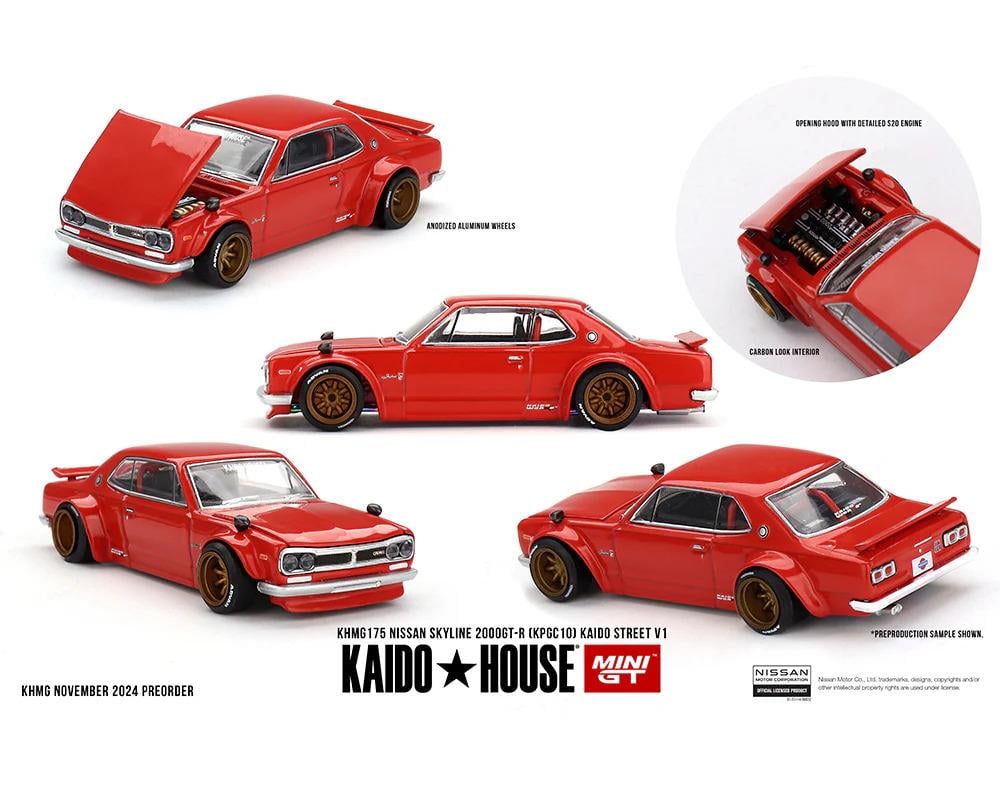 Mini GT 1/64 [KaidoHouse x MiniGT] Nissan Skyline 2000GT-R (KPGC10) Kaido Street V1