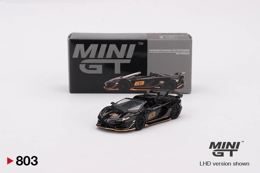 Mini GT 1/64 Lamborghini Aventador SVJ 63 Roadster Nero Aldebaran