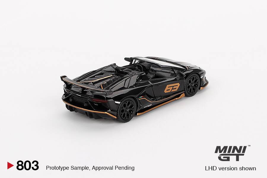Mini GT 1/64 Lamborghini Aventador SVJ 63 Roadster Nero Aldebaran