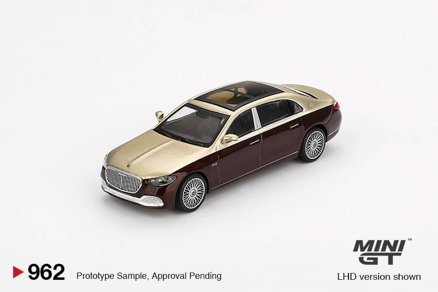 Mini GT 1/64 Mercedes-Maybach S680 Gold / Dark Red Metallic