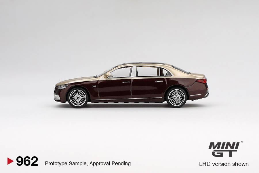 Mini GT 1/64 Mercedes-Maybach S680 Gold / Dark Red Metallic