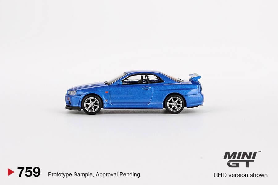 Mini GT 1/64 Nissan Skyline GT-R (R34) V-Spec Bayside Blue
