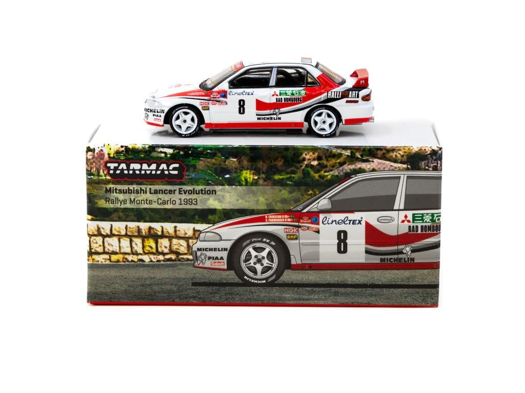 Tarmac Works 1/64 Mitsubishi Lancer Evolution Rallye Monte-Carlo 1993 #8