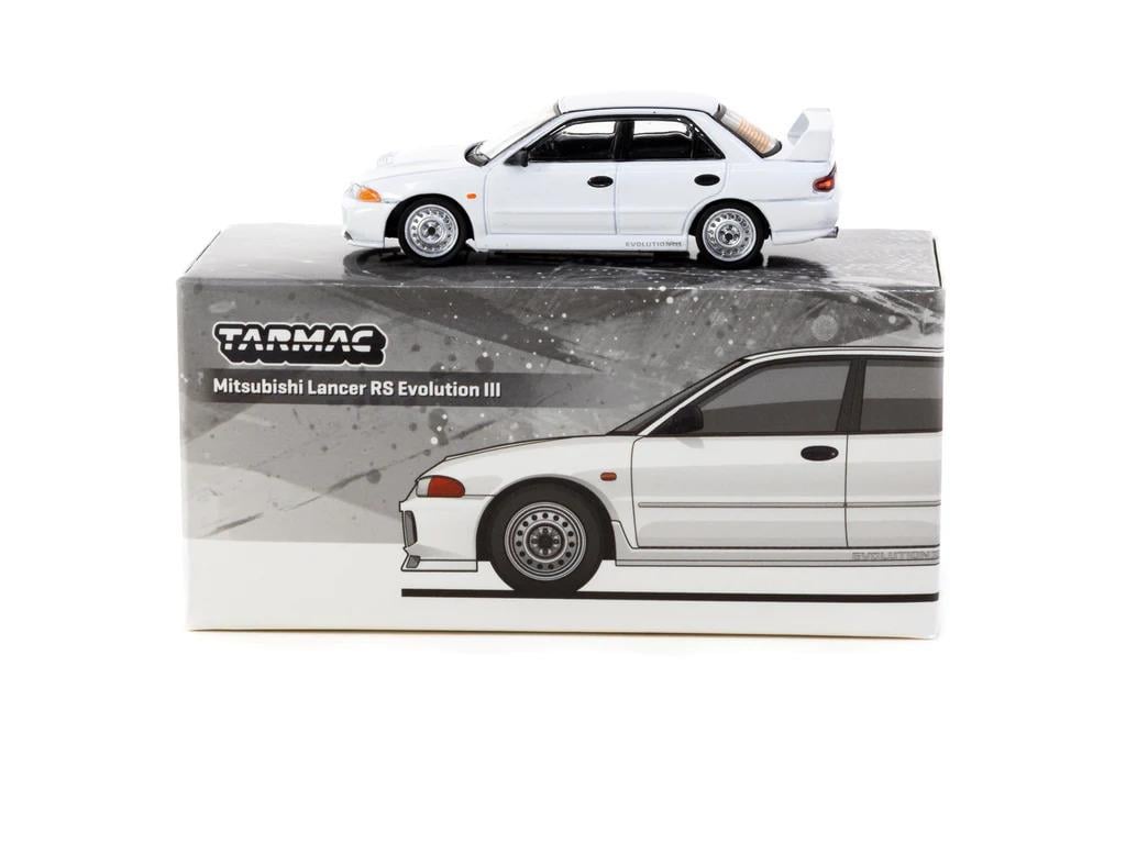 Tarmac Works 1/64 Mitsubishi Lancer RS Evolution III White - Lamley Special Edition