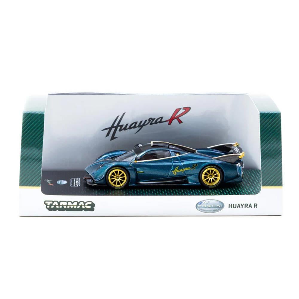 Tarmac Works 1/64 Pagani Huayra R Turquoise Carbon Fiber – USA Special Edition - GLOBAL64 T64G-TL035-TCF