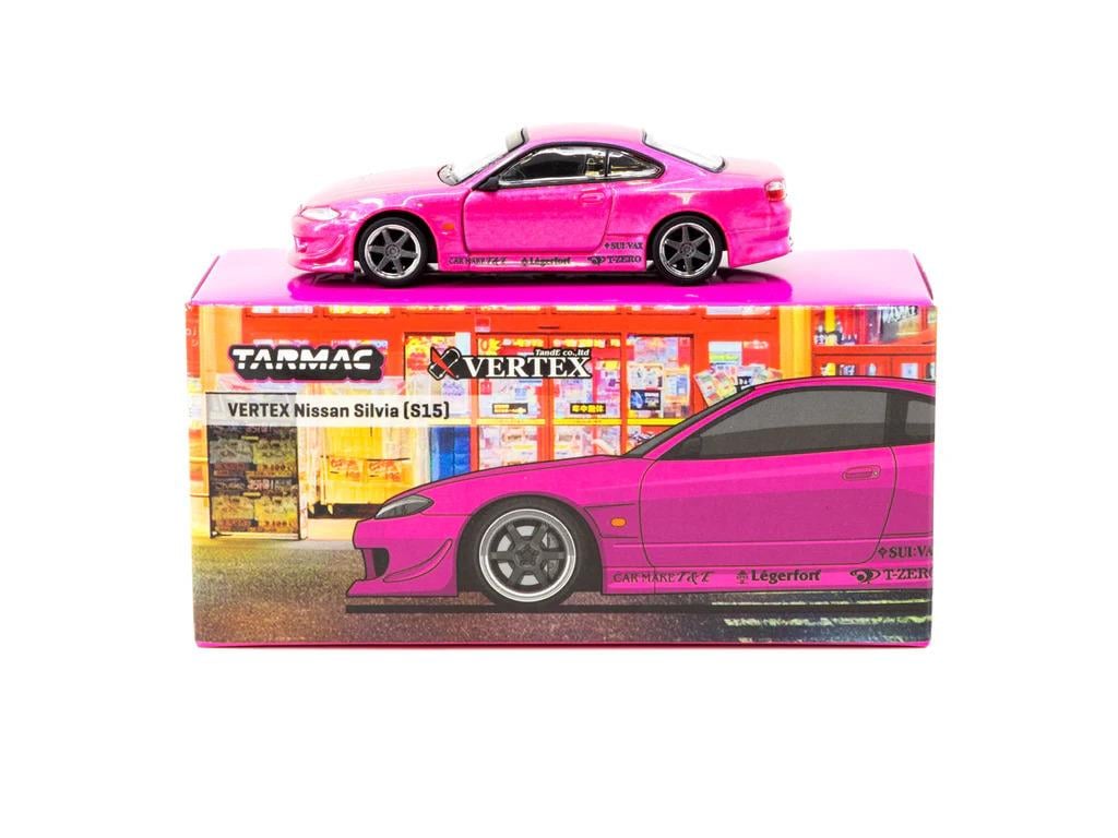 Tarmac Works 1/64 VERTEX Nissan Silvia S15 Pink Metallic